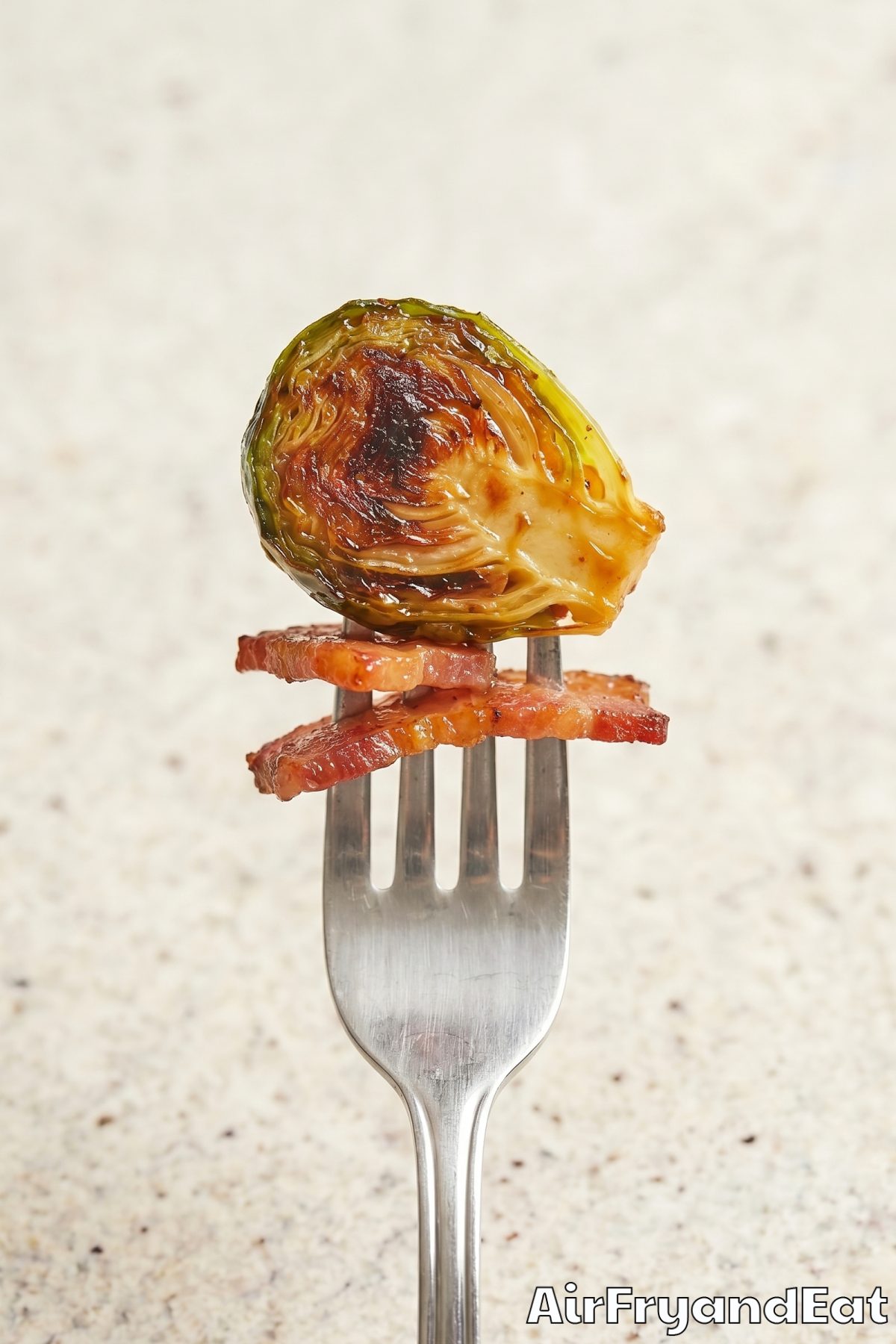 crunchy air fryer brussels sprouts and bacon
