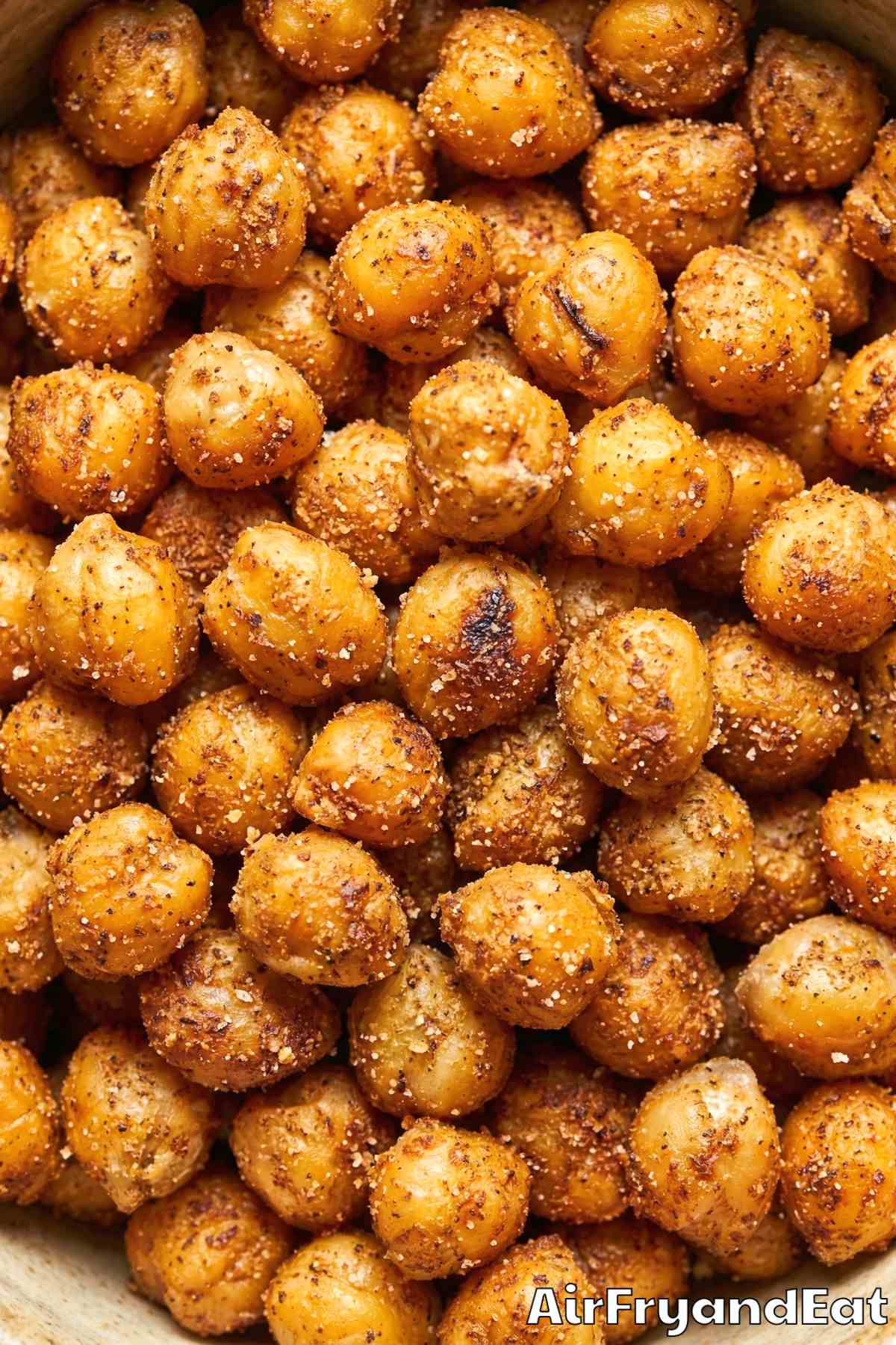 Homemade air fryer crispy Cajun chickpeas