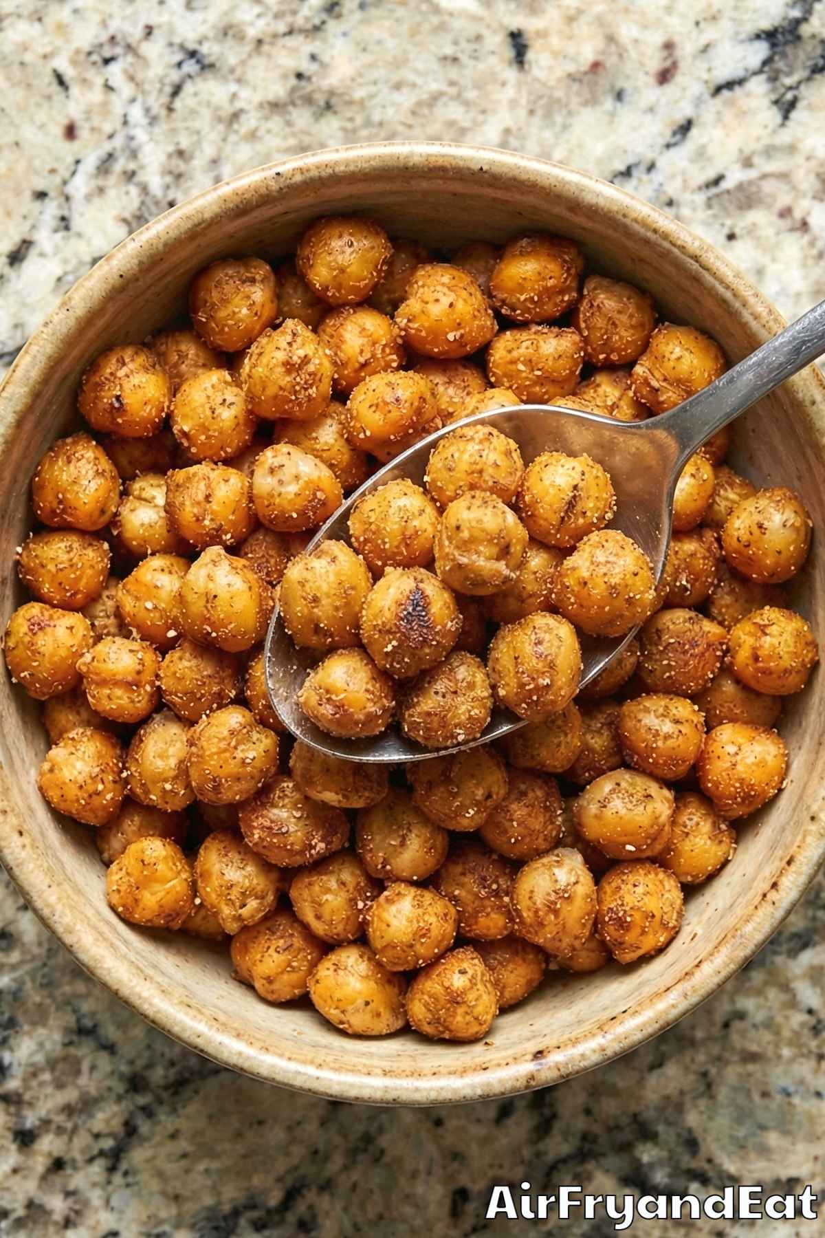 Irresistible air fryer Cajun crispy chickpeas