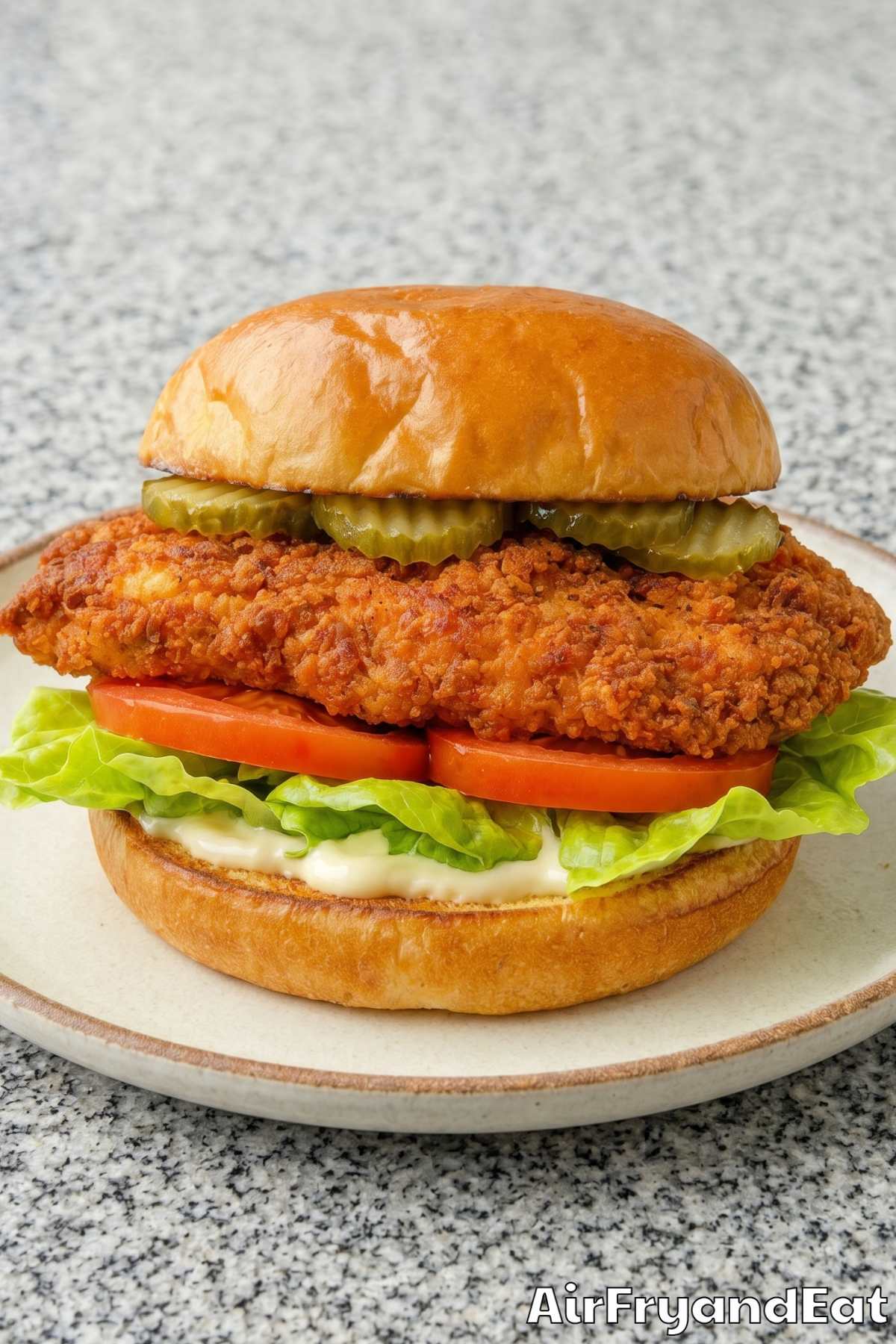 Easy air fryer crispy chicken sandwich