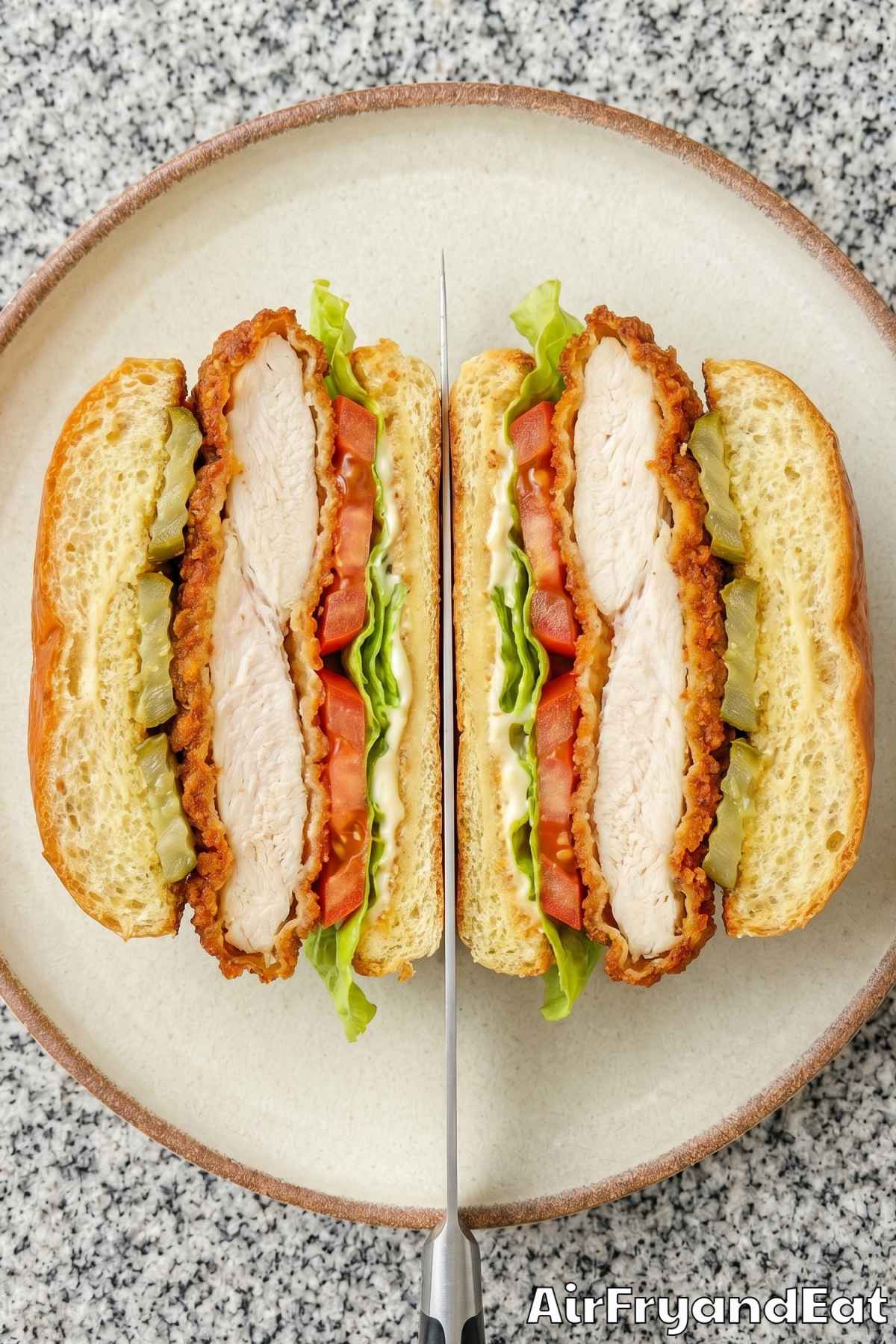 Irresistible air fryer chicken sandwich