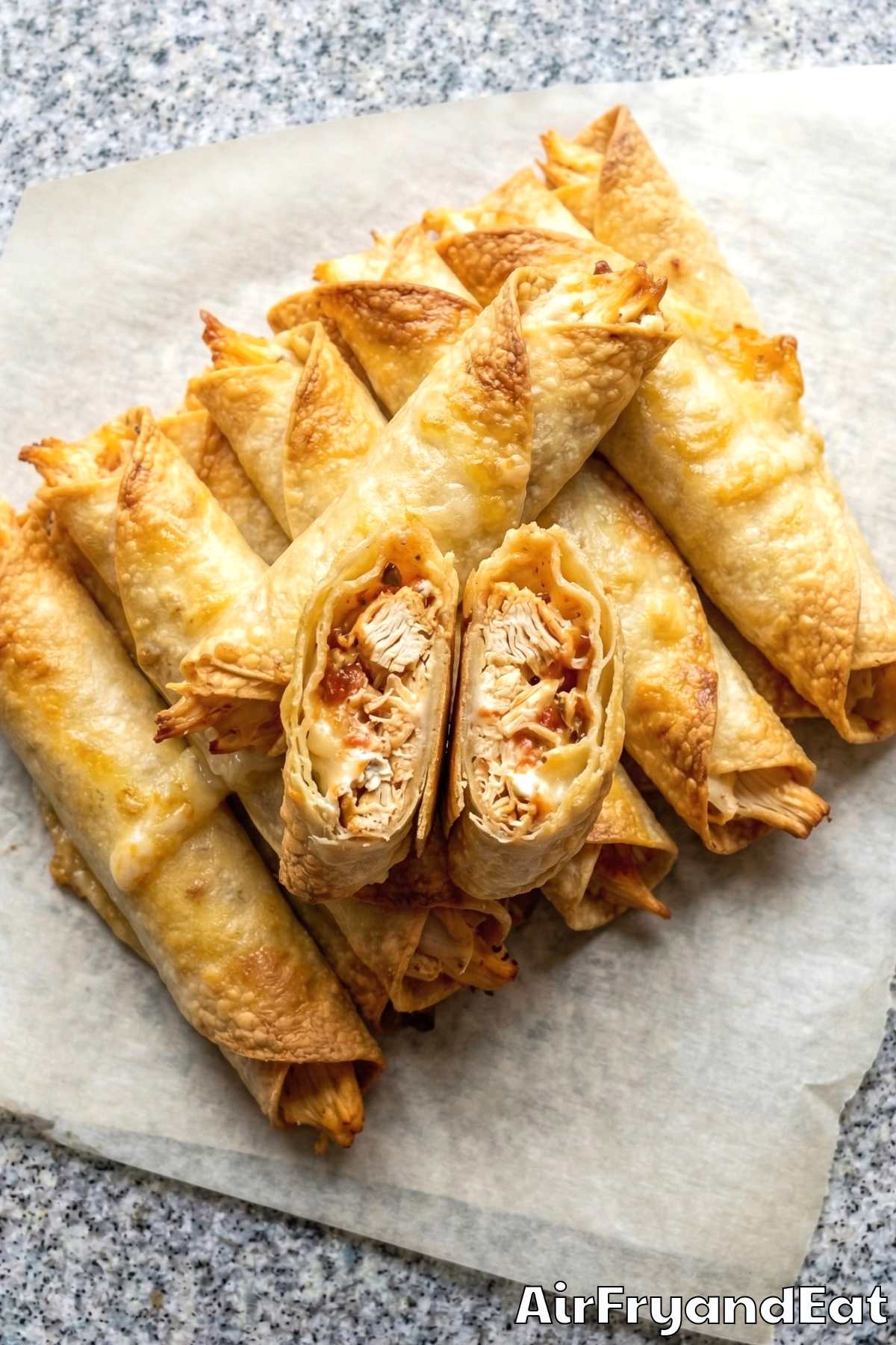 Perfect crispy chicken taquitos in air fryer