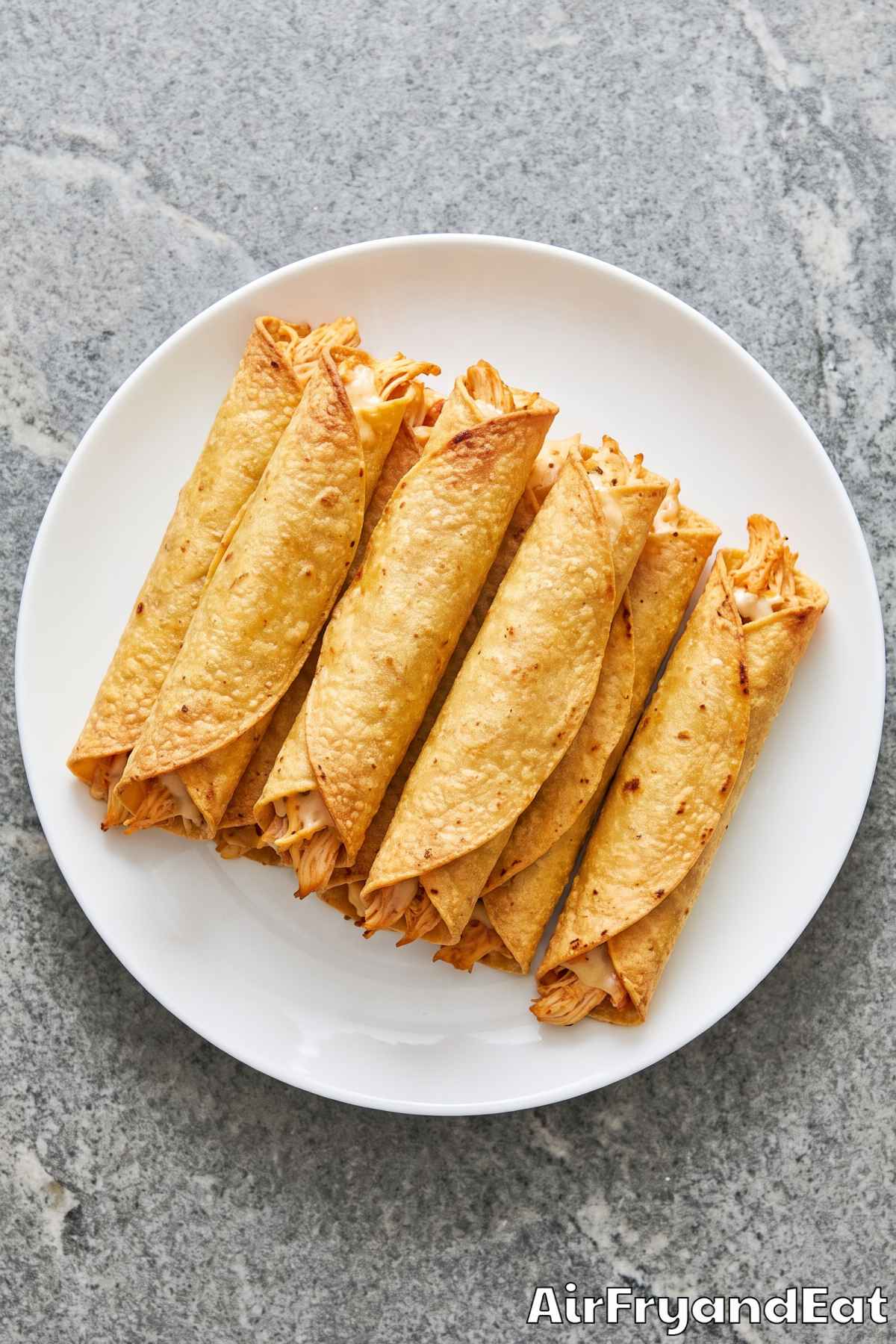 Homemade air fryer taquitos