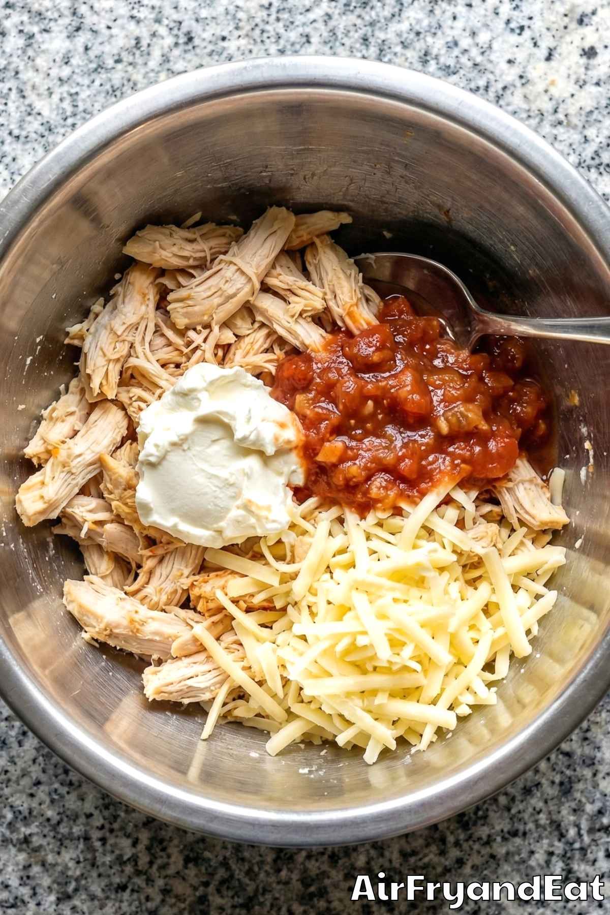 Air Fryer Crispy Chicken Taquitos Step 2