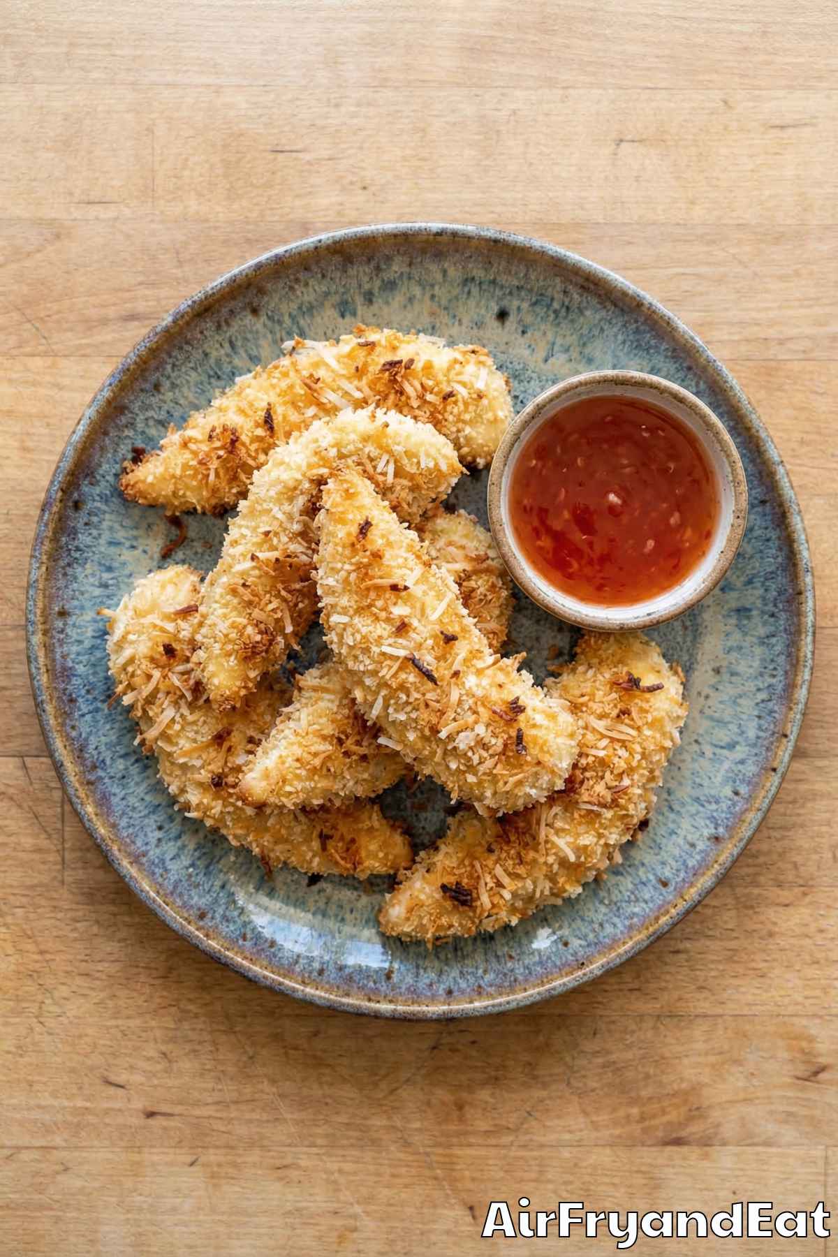 Savory crispy coconut chicken tenders
