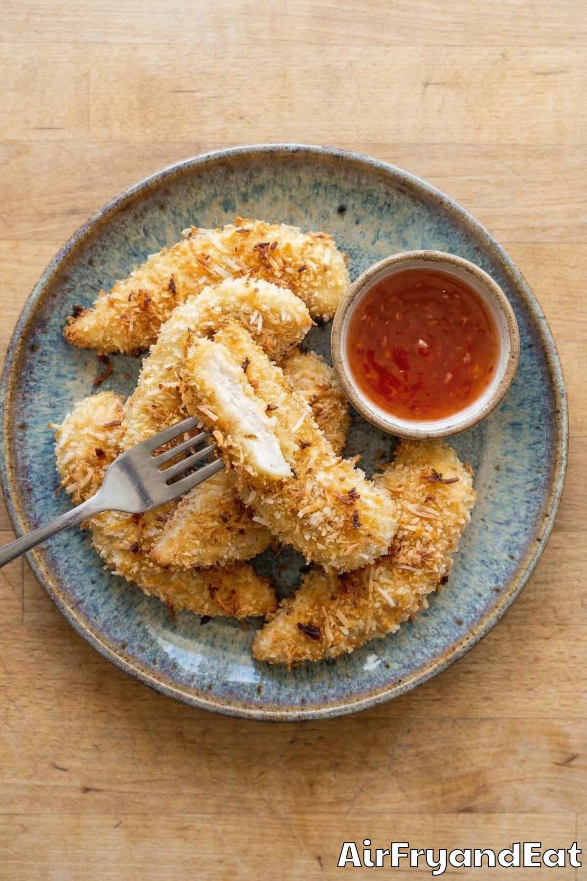 Juicy air fryer coconut chicken tenders