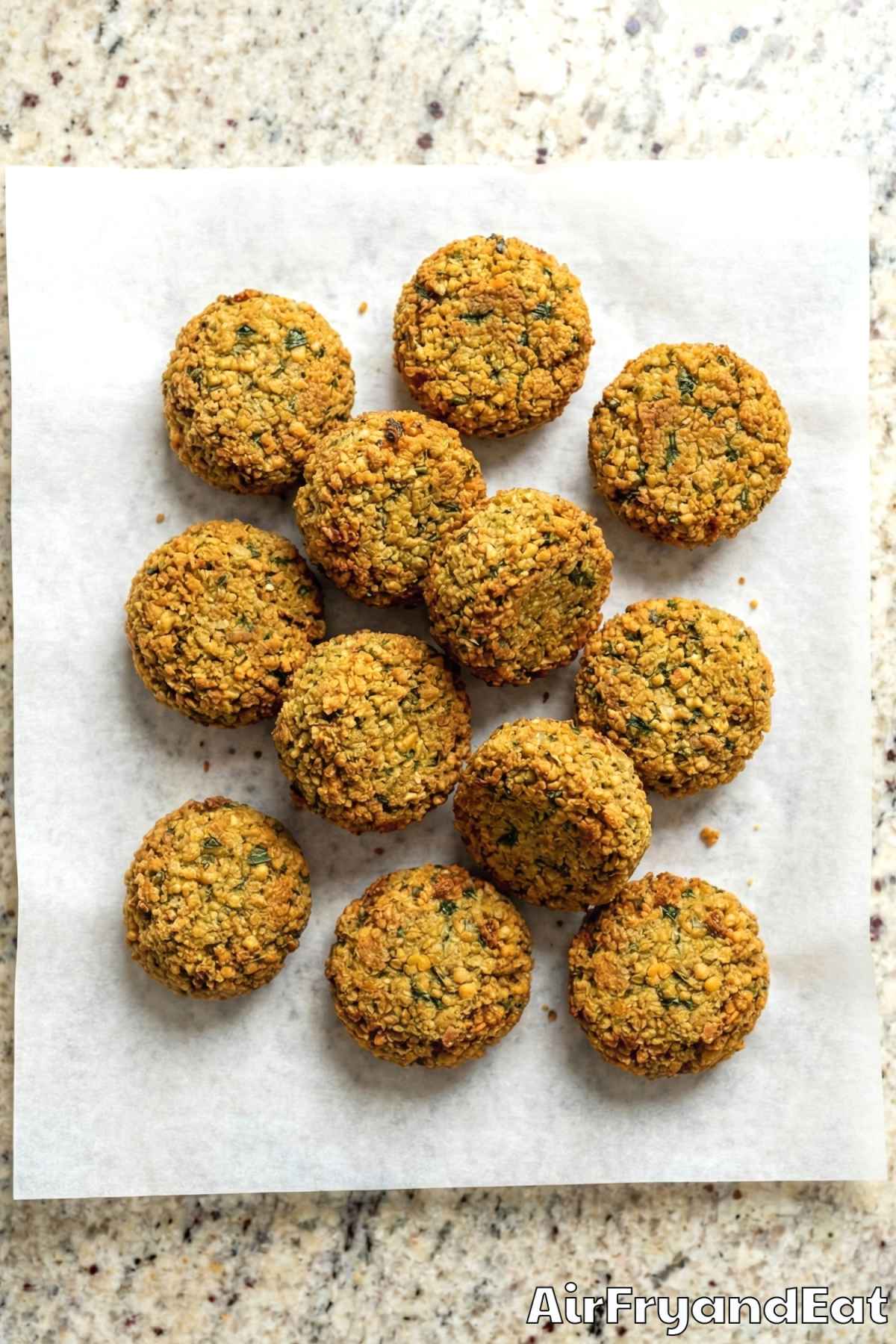 Savory air fryer crispy falafel platter