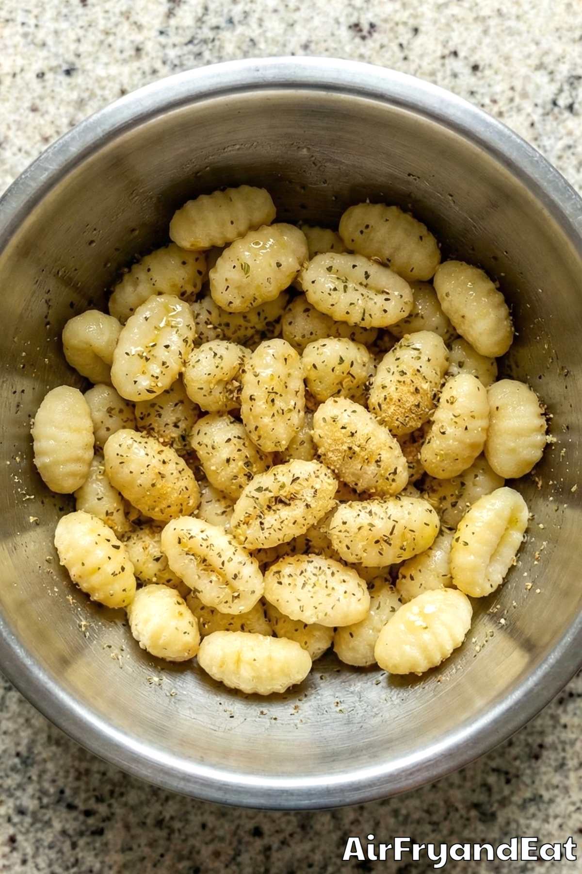 Air Fryer Crispy Garlic Gnocchi Step 2