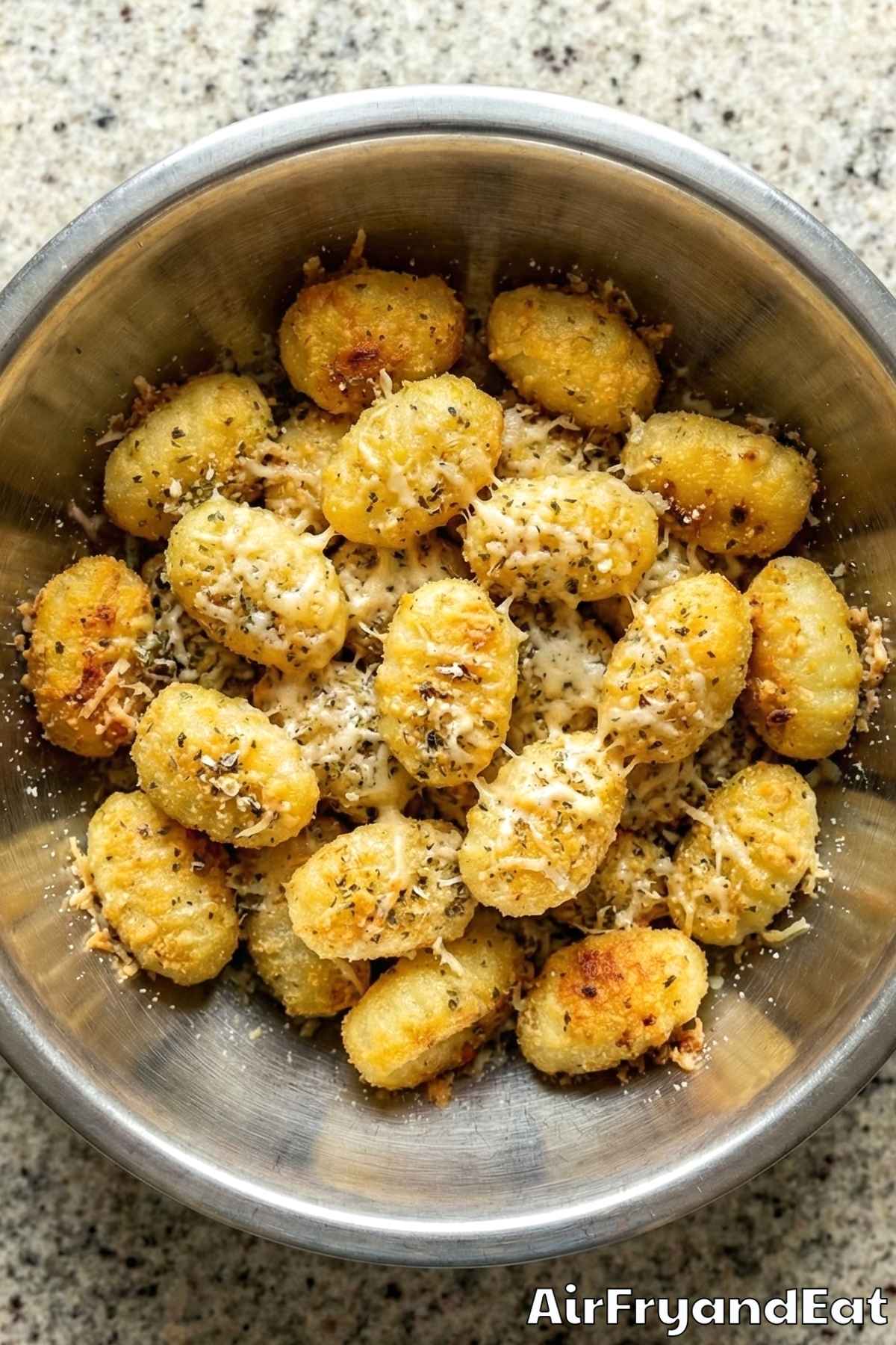 Air Fryer Crispy Garlic Gnocchi Step 5