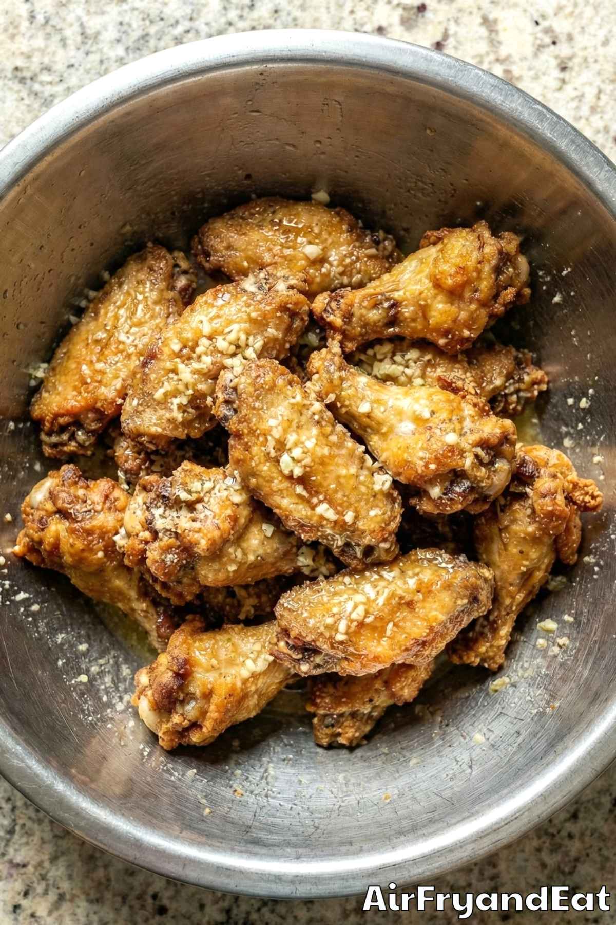 Air Fryer Crispy Garlic Parmesan Wings Step 4