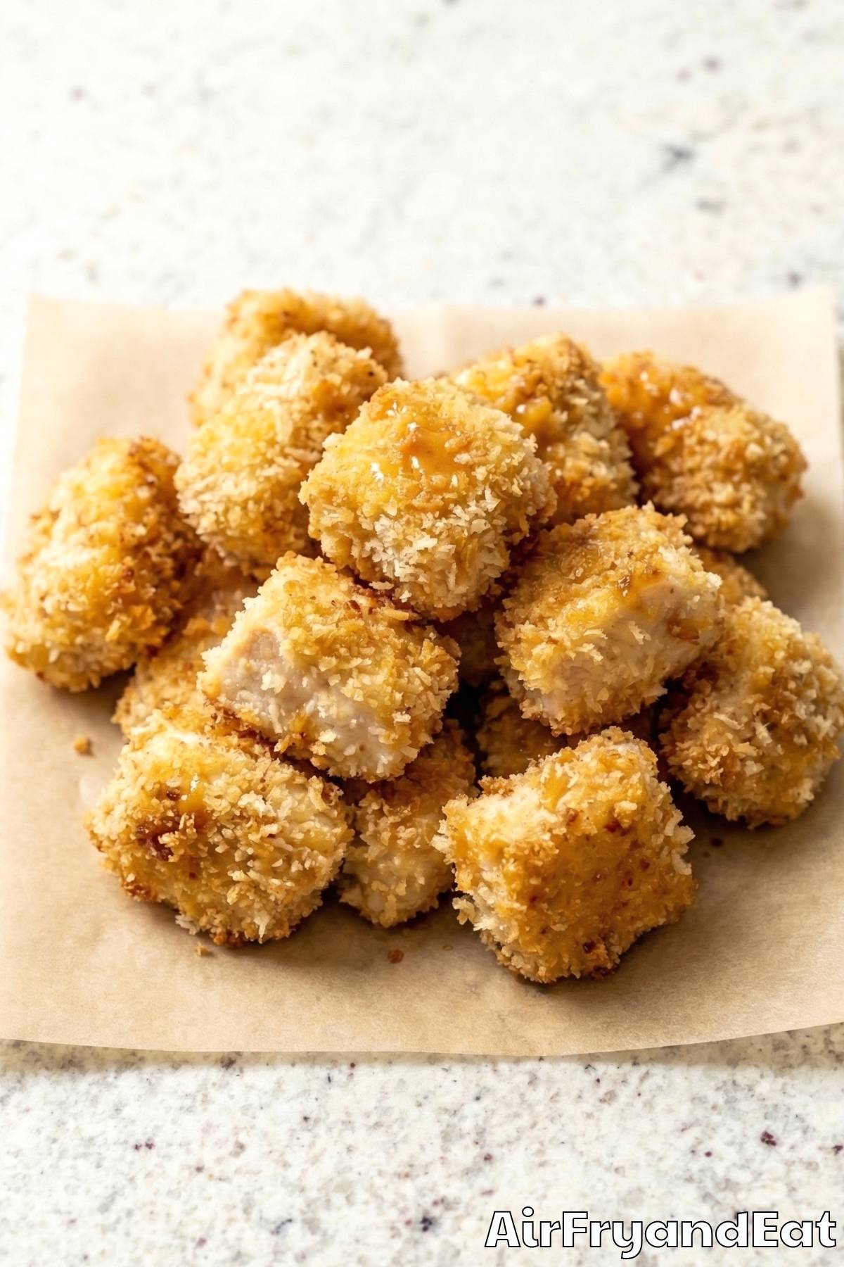 Easy air fryer honey mustard chicken bites