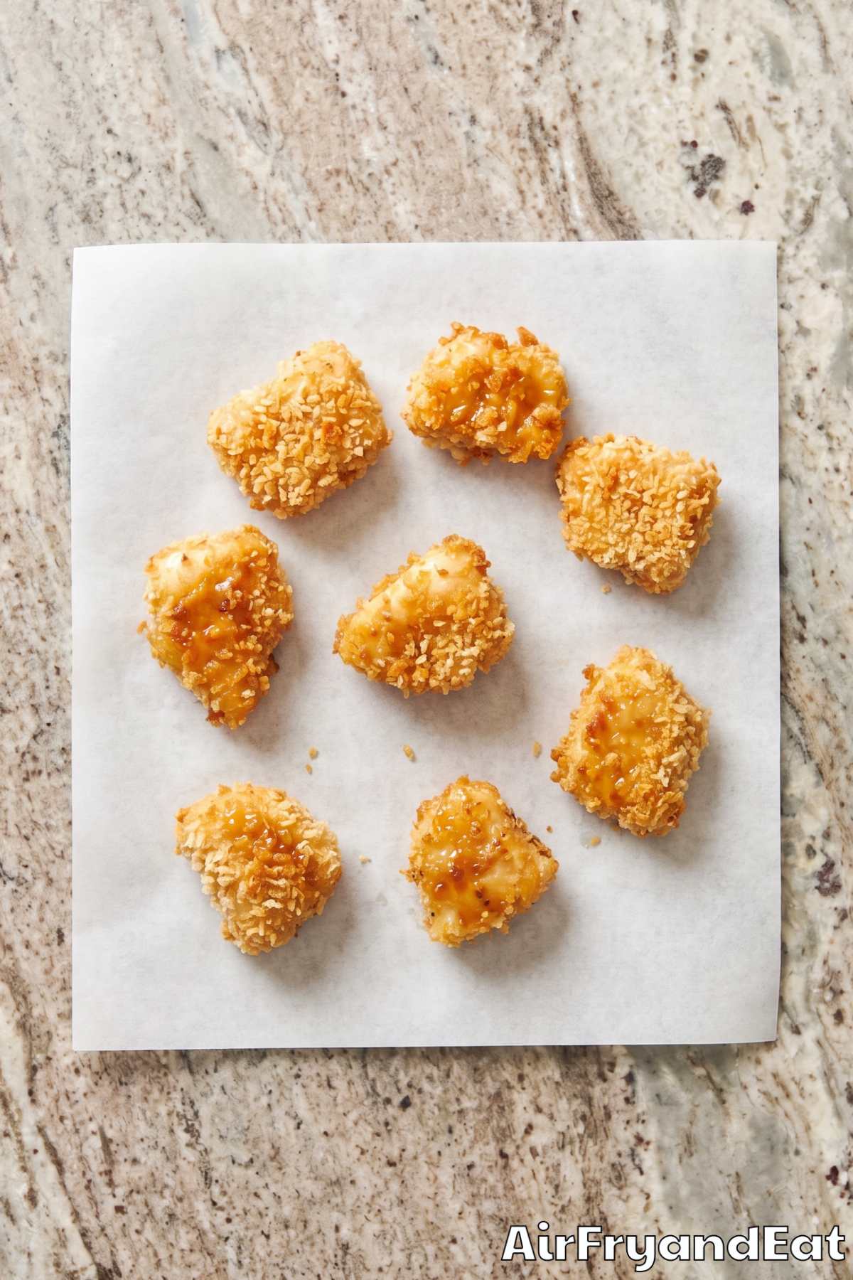 Tender honey mustard chicken bites