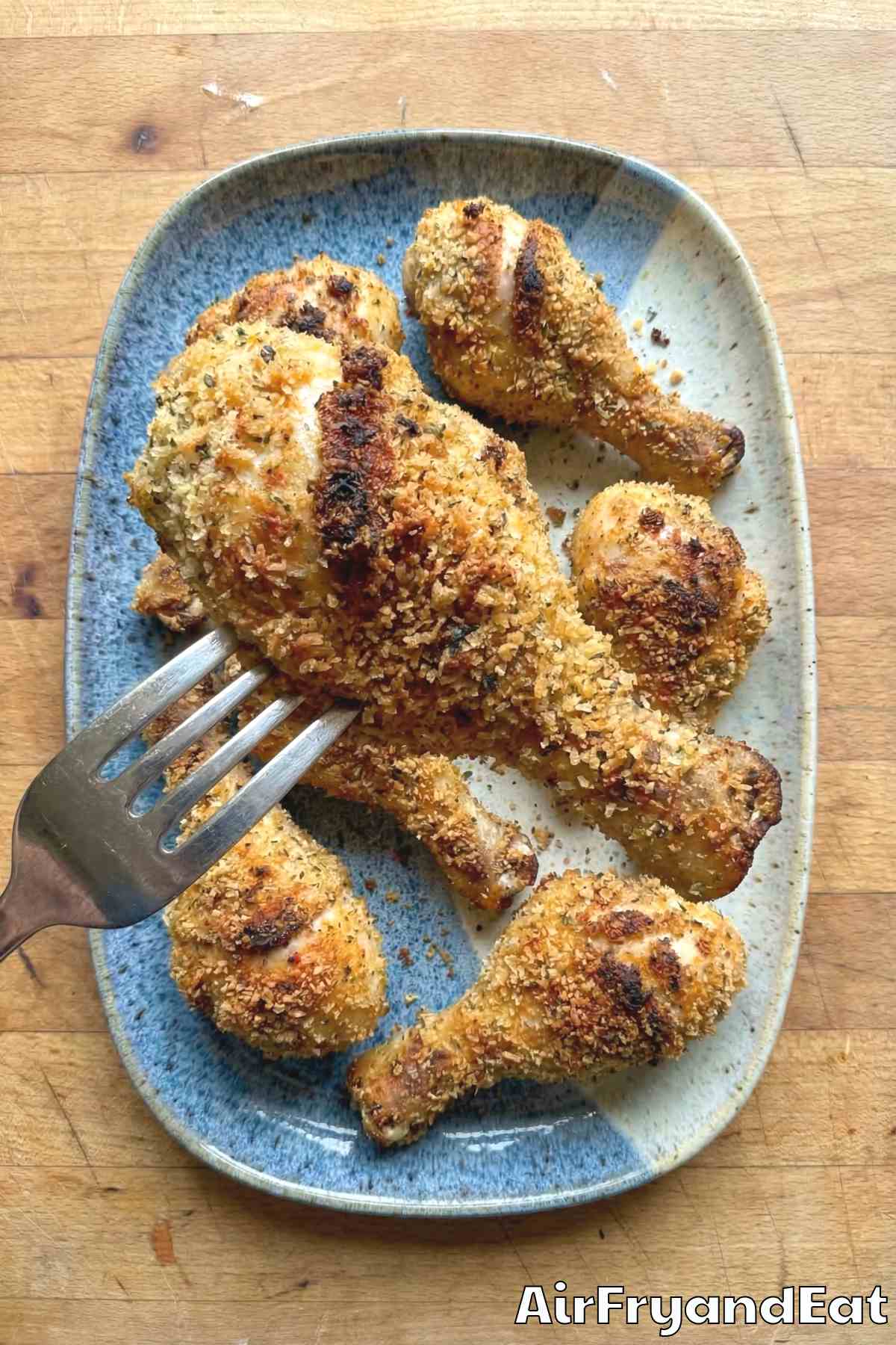 Tender air fryer parmesan chicken drumsticks