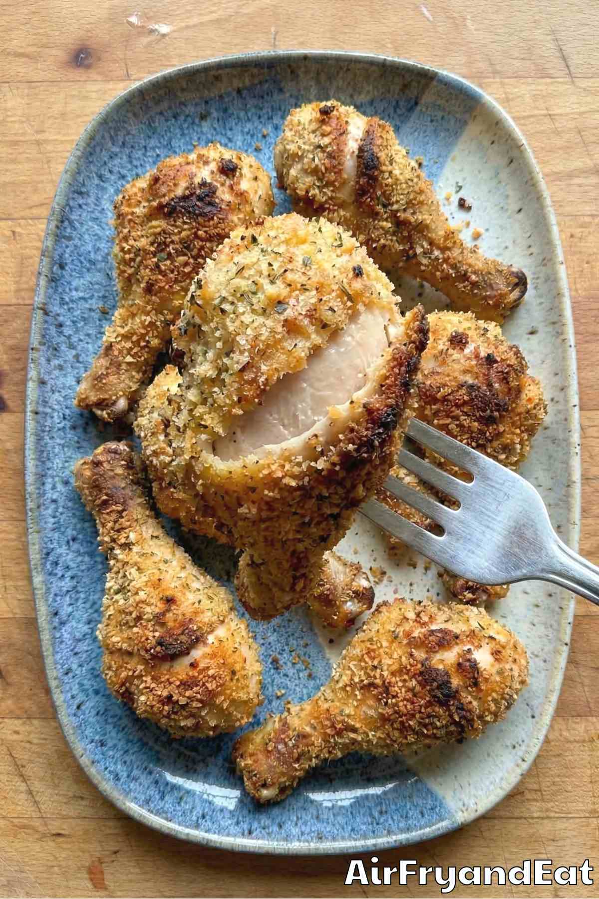 Easy air fryer crispy parmesan drumsticks