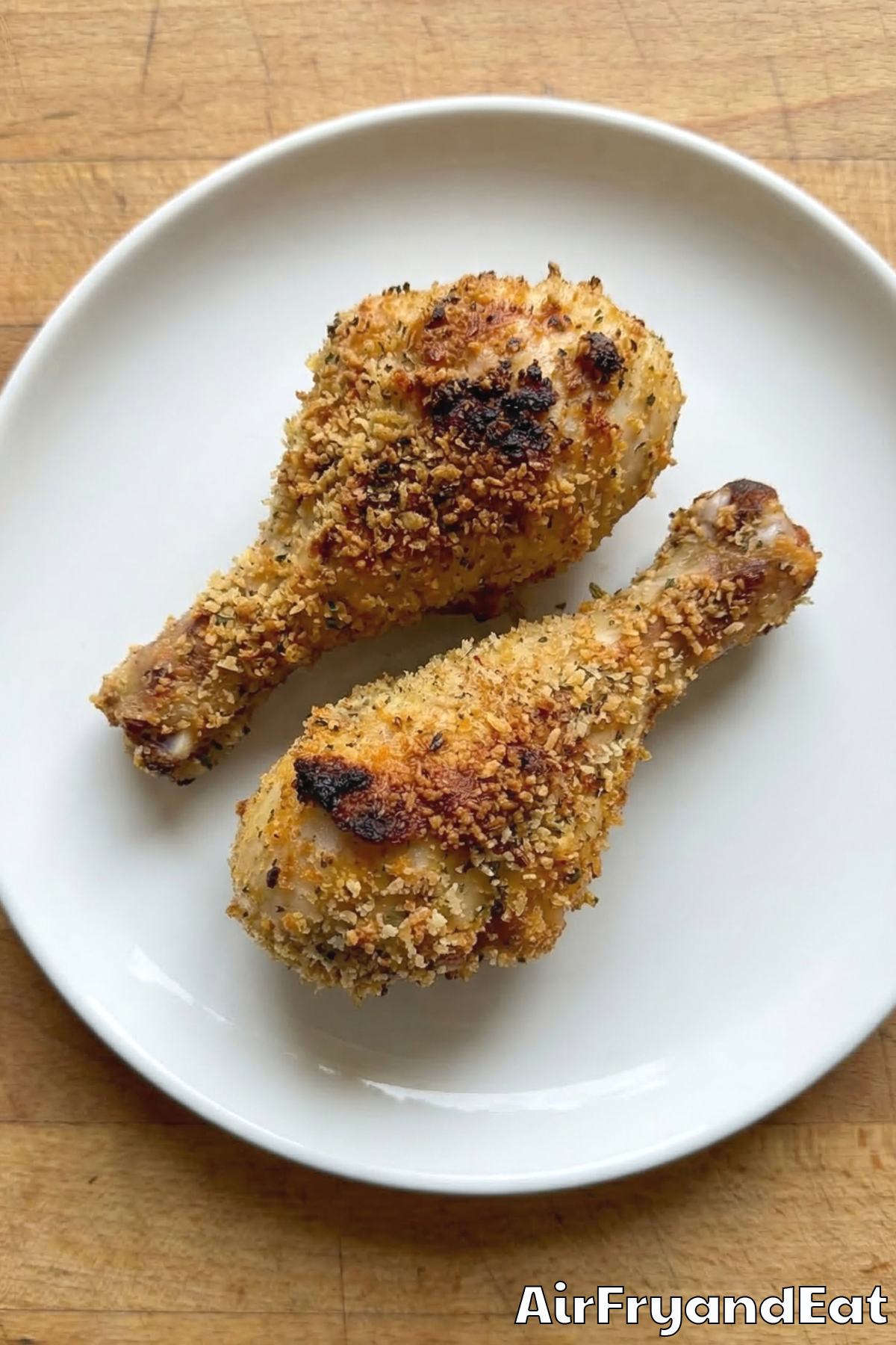 Homemade air fryer parmesan chicken drumsticks
