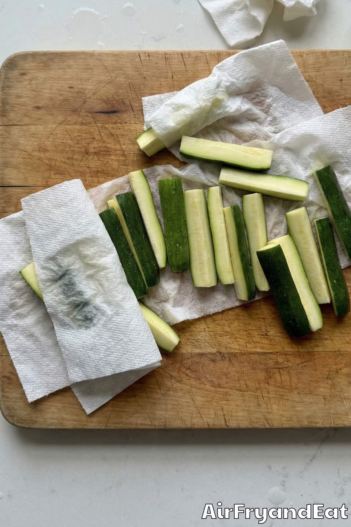 Air Fryer Crispy Parmesan Zucchini Fries Step 1