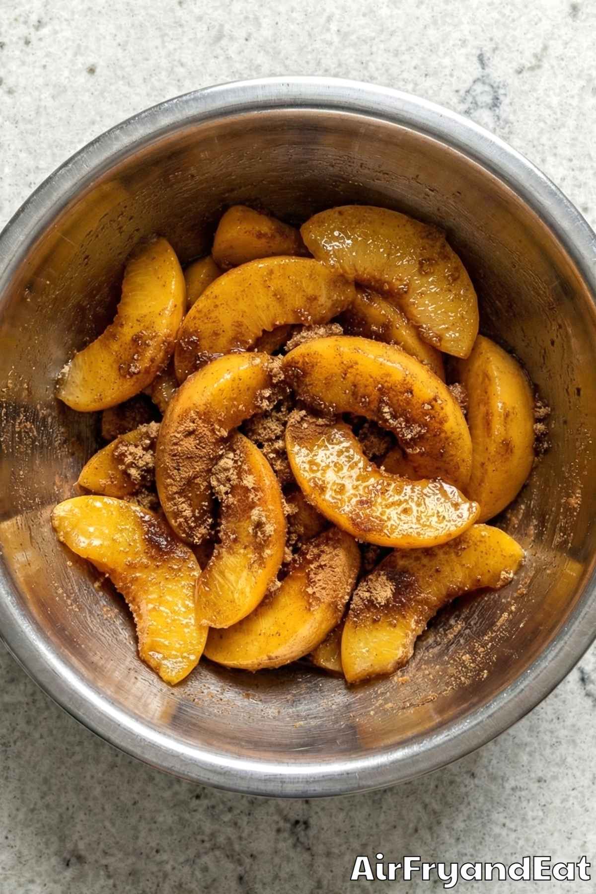 Air Fryer Crispy Peach Cobbler Rolls Step 1