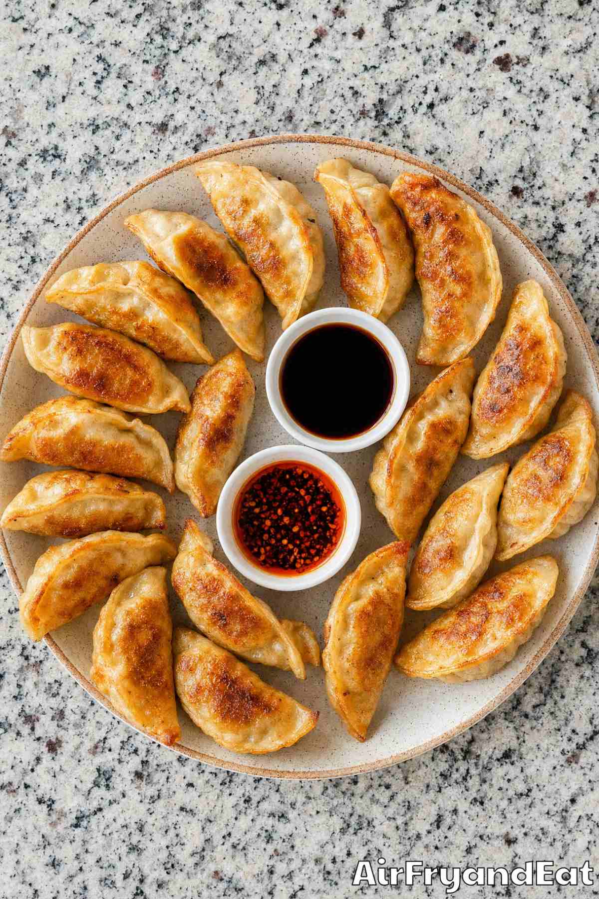Delicious air fryer crispy pot stickers