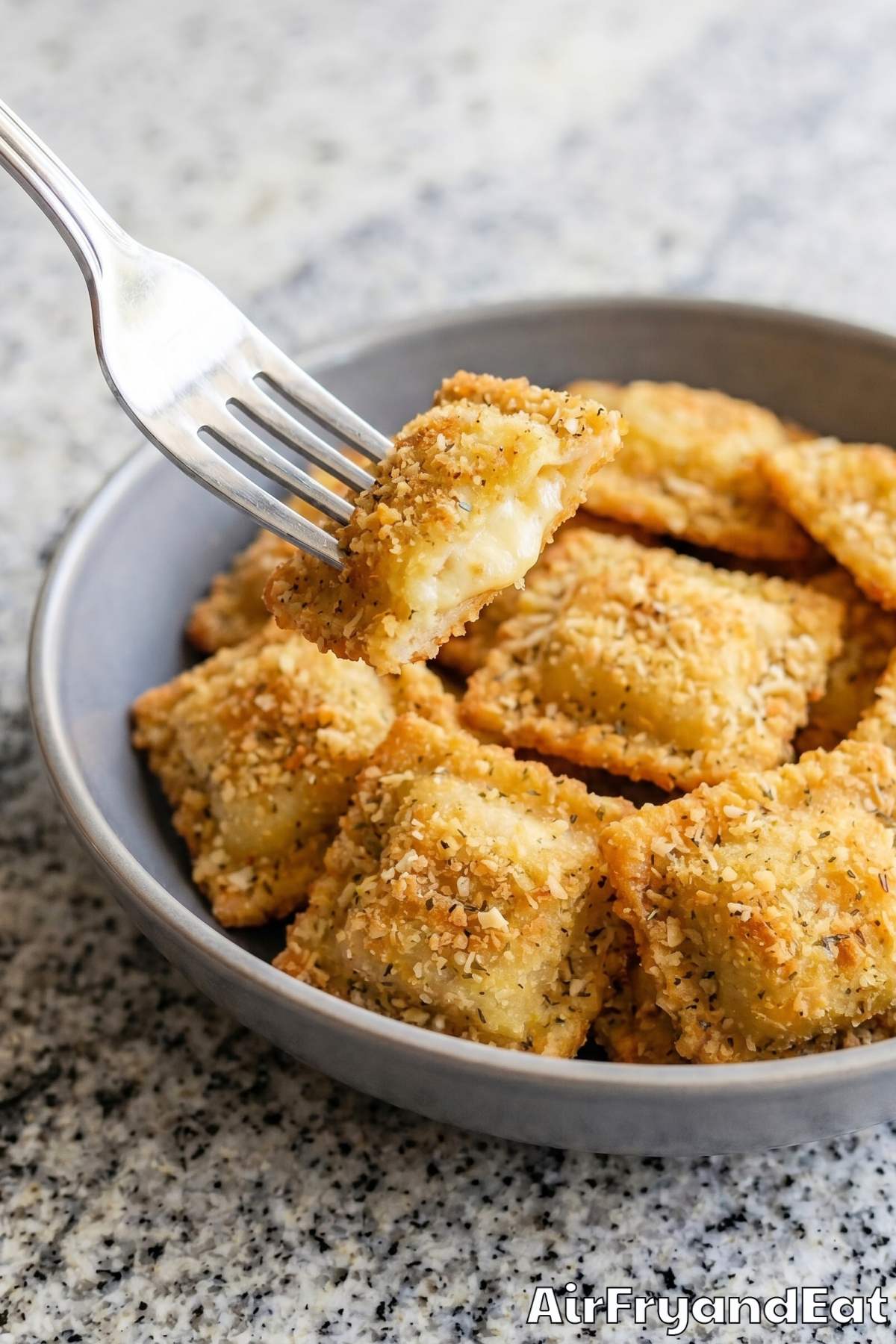 homemade air fryer toasted ravioli