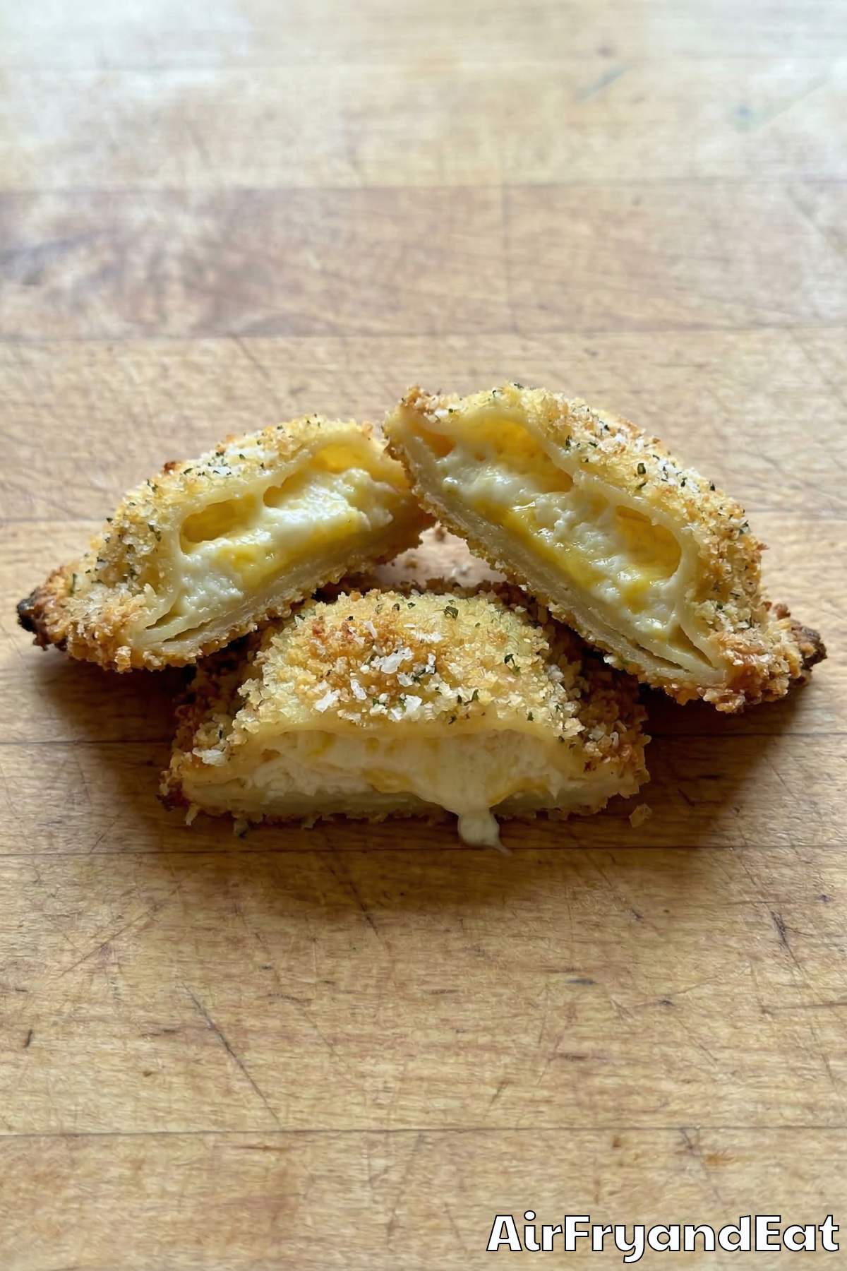 Air fryer crispy ravioli with rich marinara