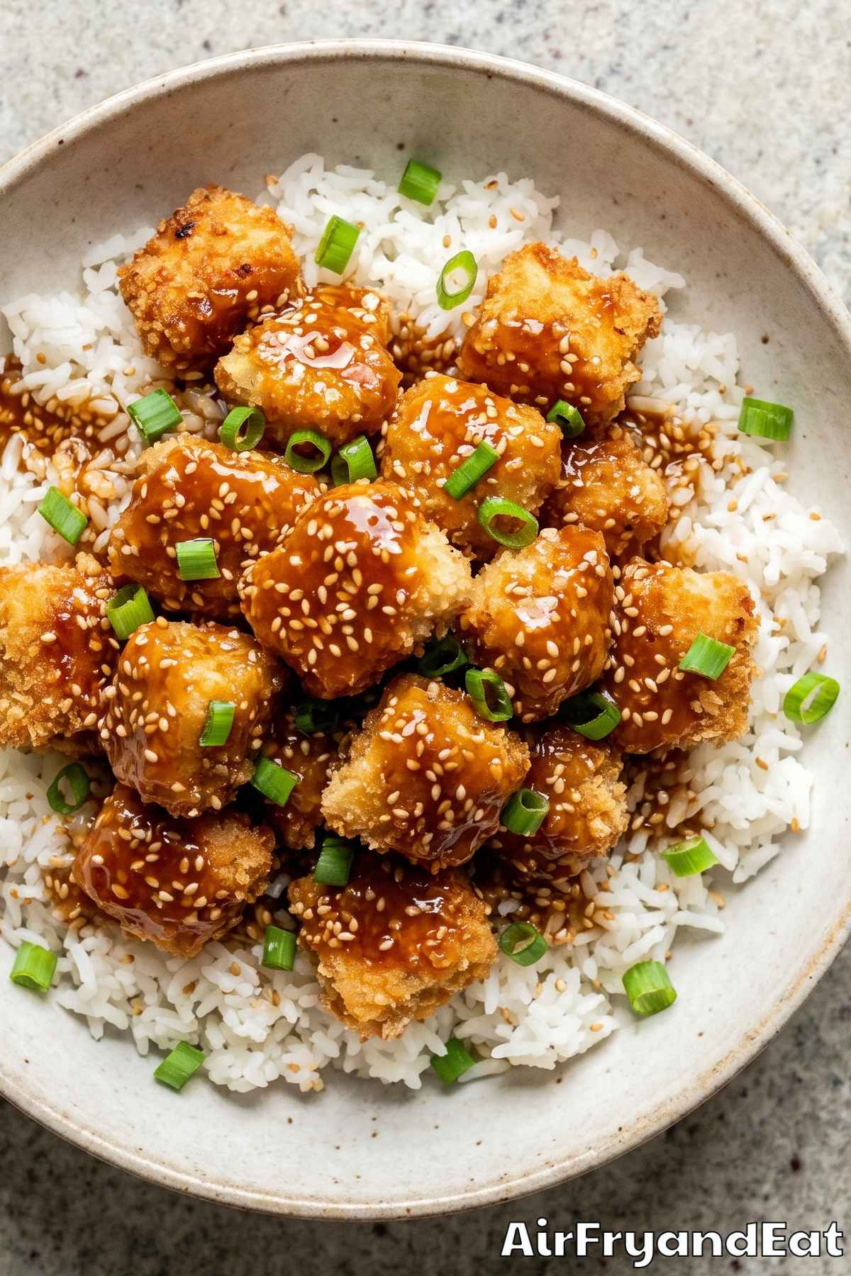 perfect crispy sesame chicken air fryer style