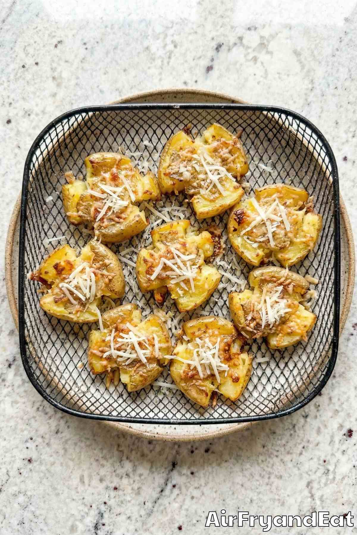 Air Fryer Crispy Smashed Potatoes Step 5