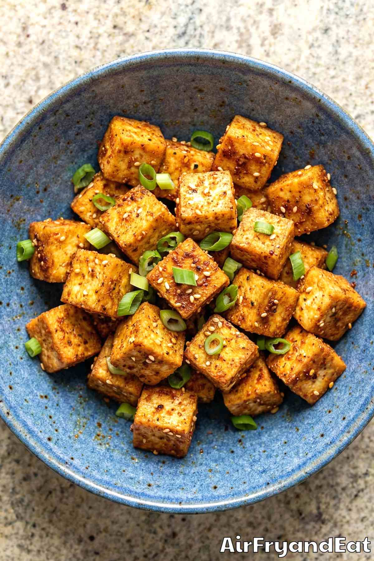 Light and crispy air fryer tofu bites