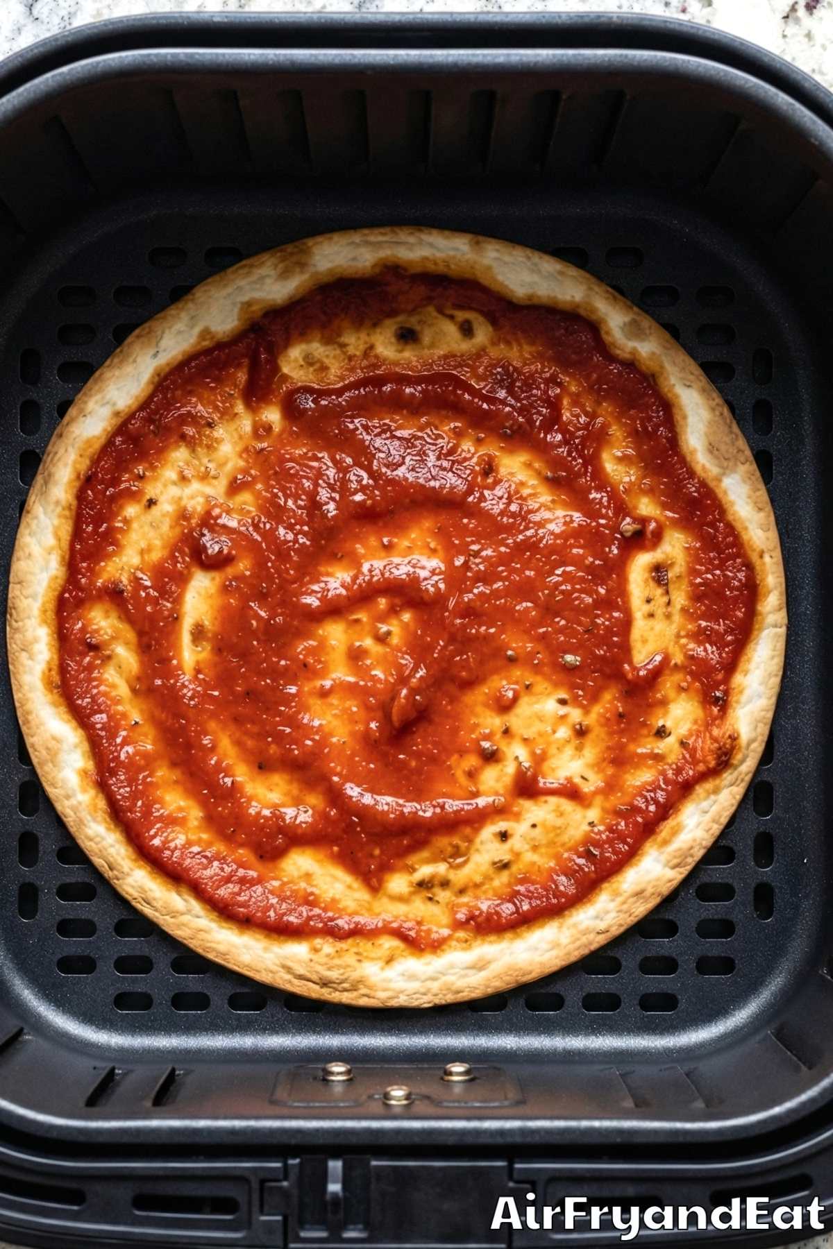 Air Fryer Crispy Tortilla Pizzas Step 2