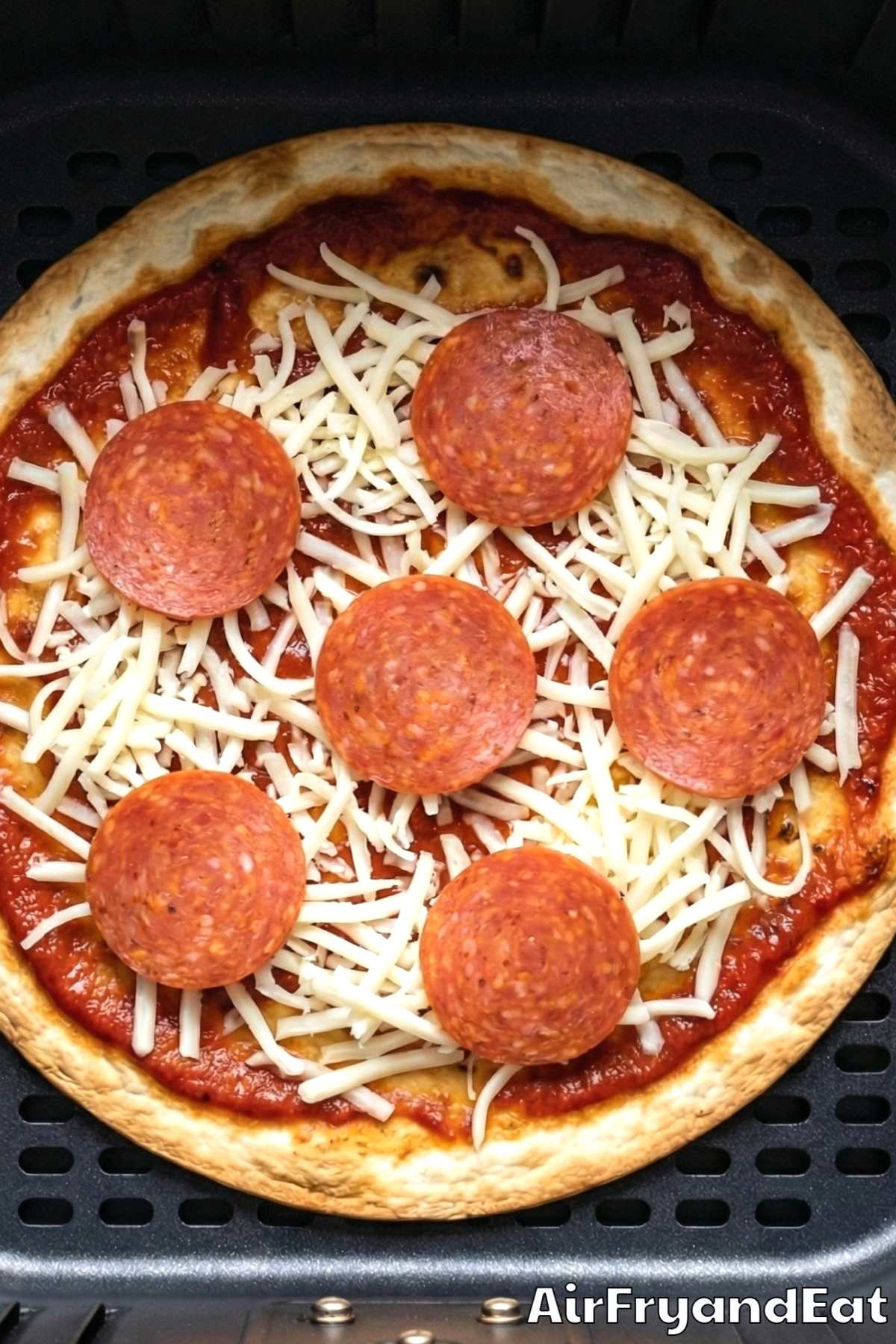 Air Fryer Crispy Tortilla Pizzas Step 3