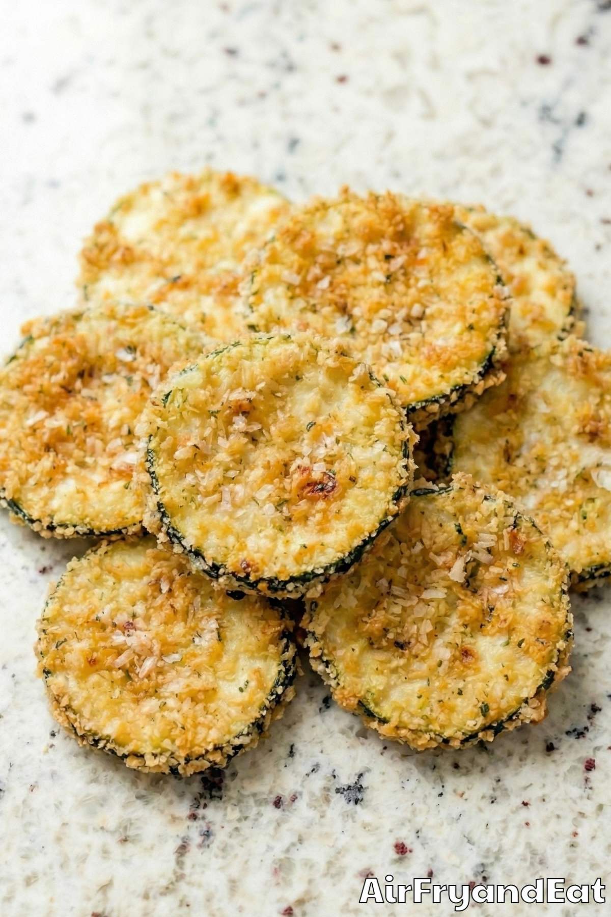 Irresistible air fryer zucchini chips snack