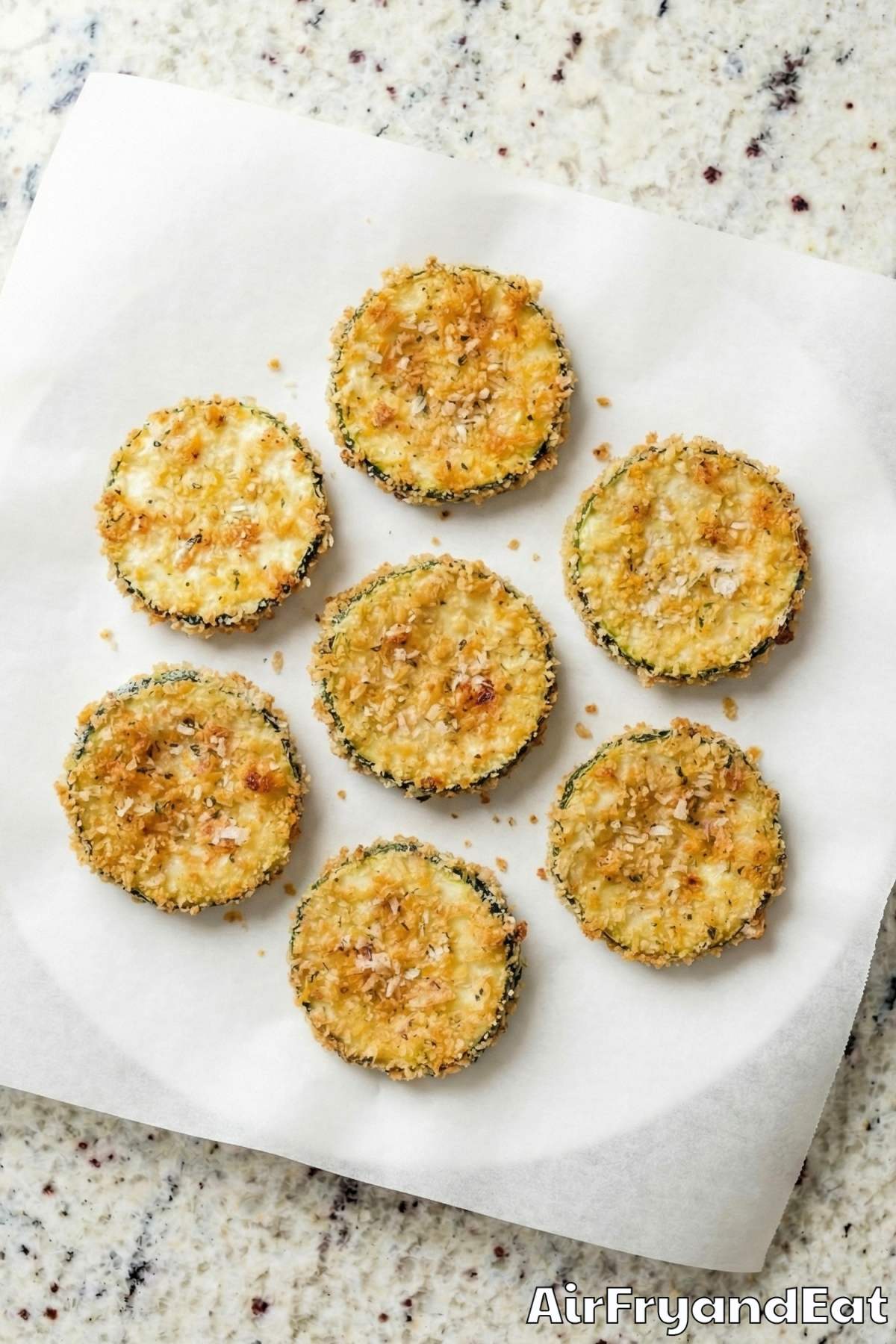 Light and crispy air fryer zucchini chips