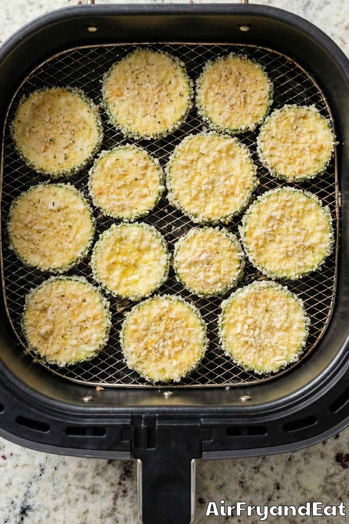 Air Fryer Crispy Zucchini Chips Step 4