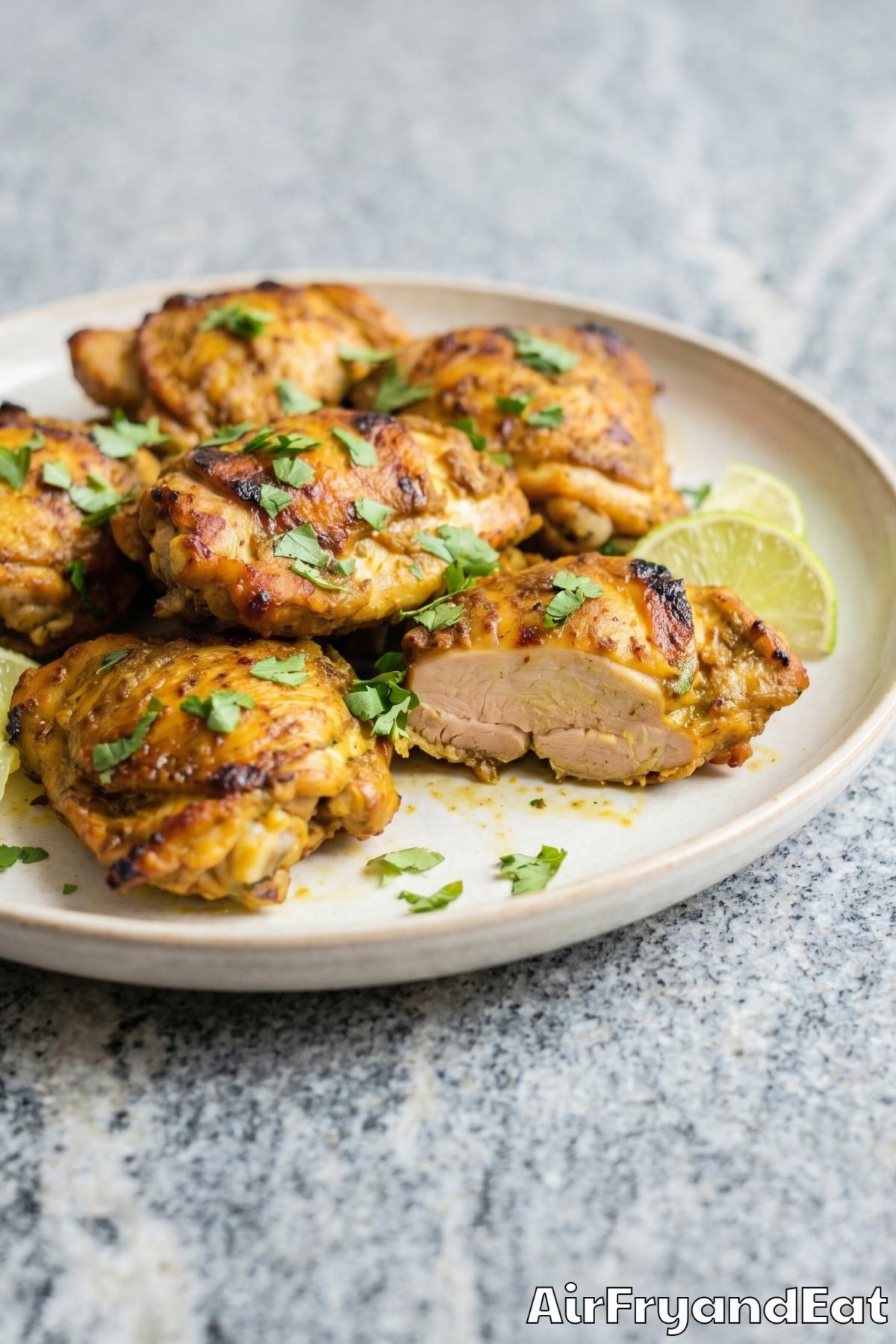Flavorful air fryer curry chicken dinner