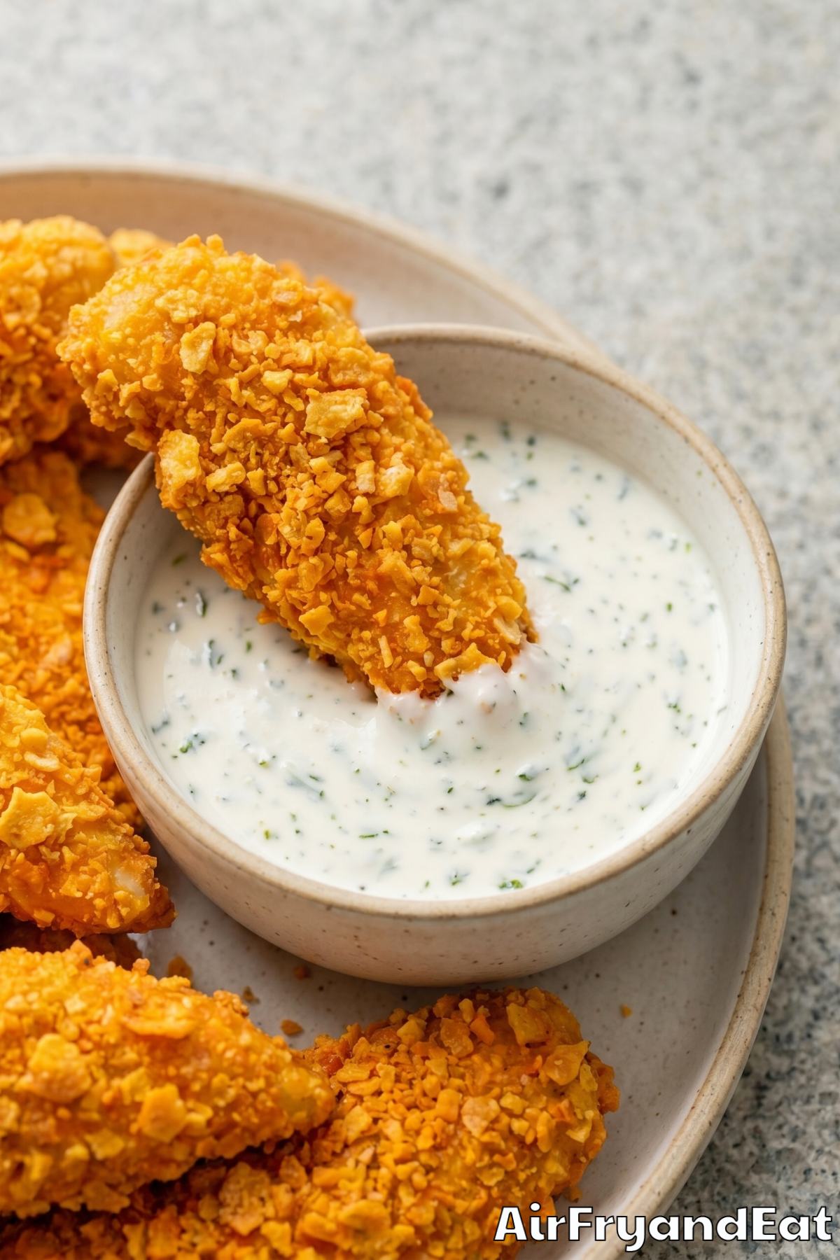 Perfect crispy air fryer Dorito chicken