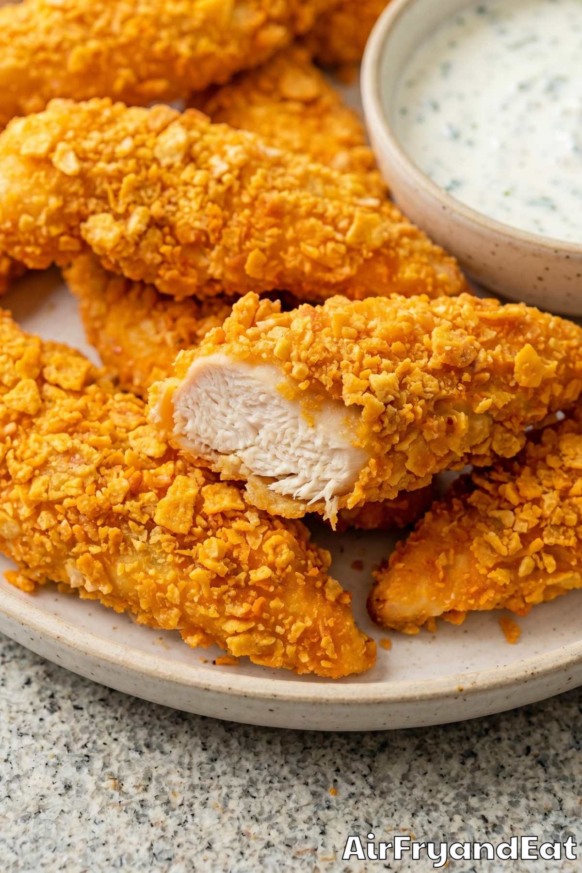 Irresistible air fryer Dorito chicken bites