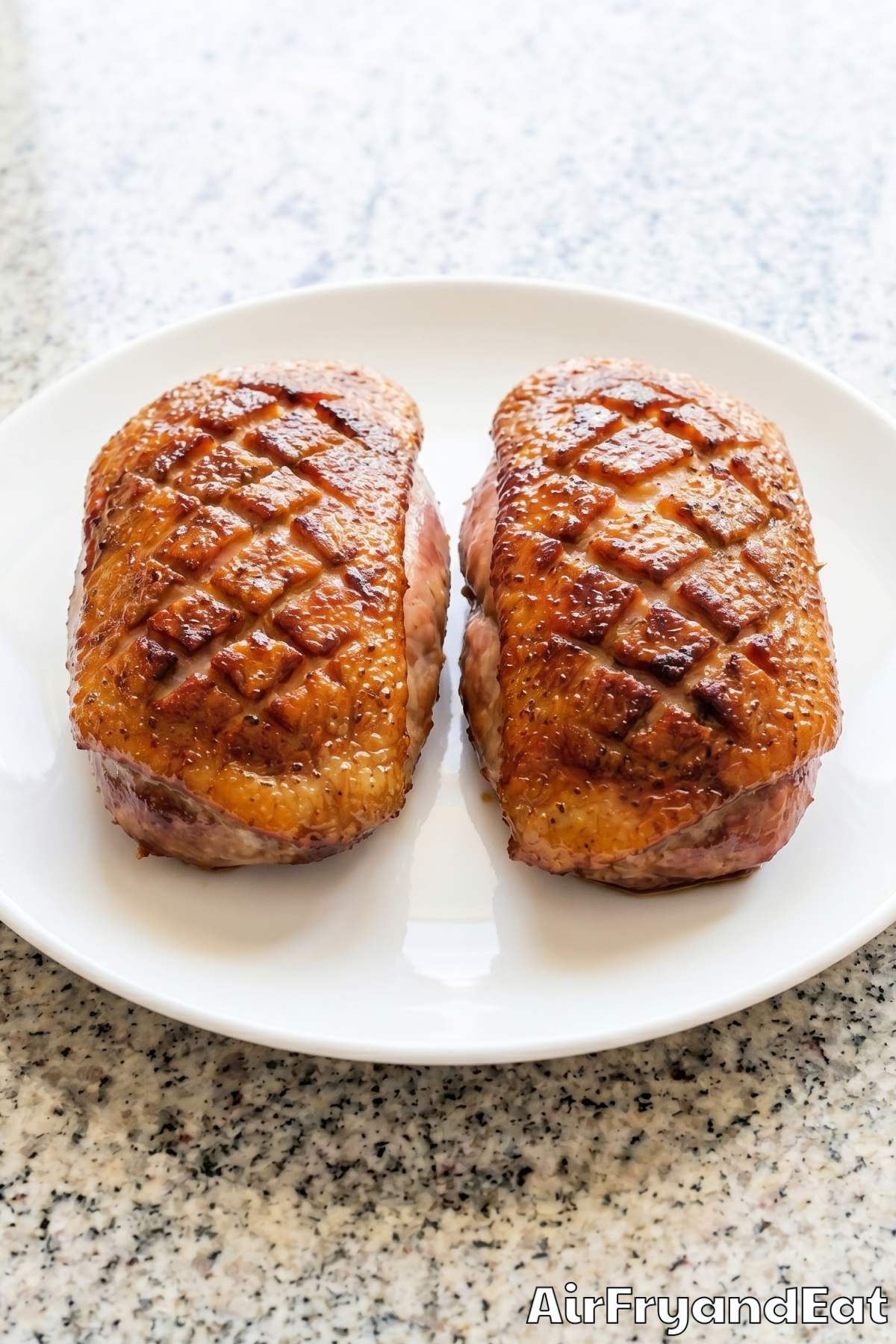 Easy air fryer duck ready to serve