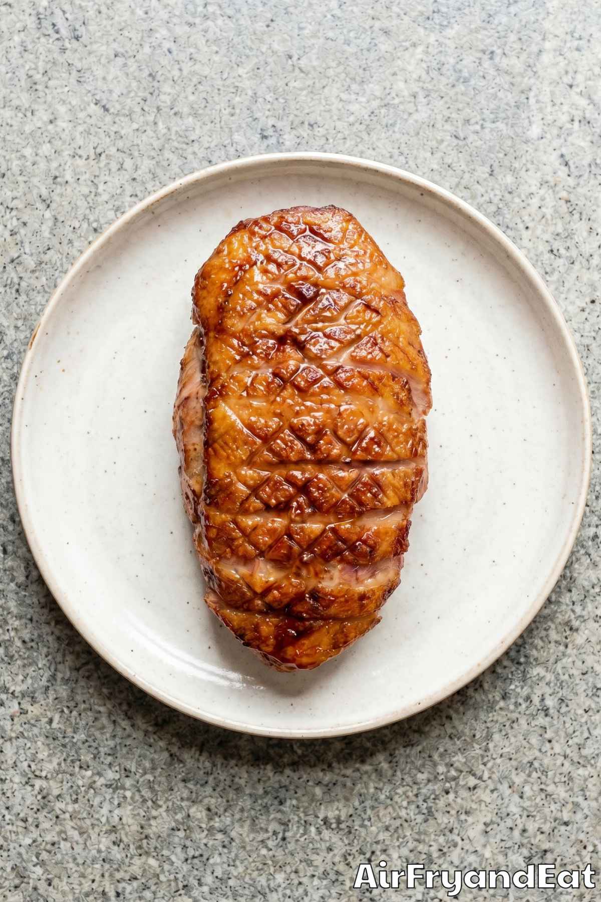 Perfect air fryer duck breast plated