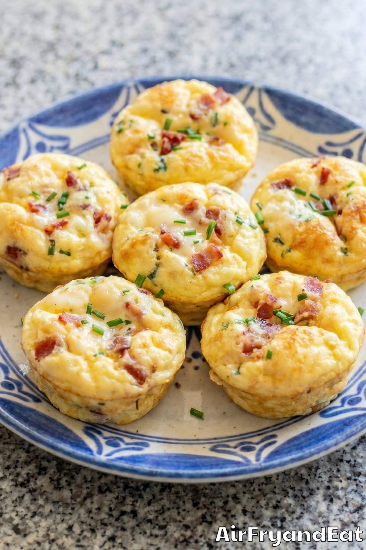 Savory air fryer egg bites freshly made