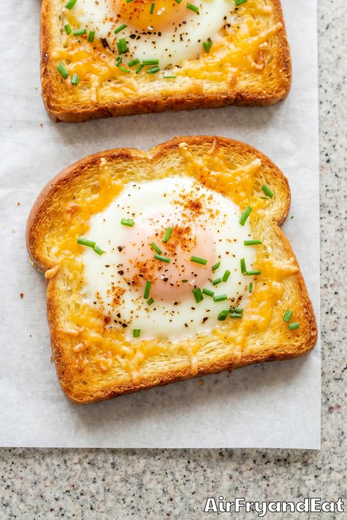 savory egg toast from the air fryer