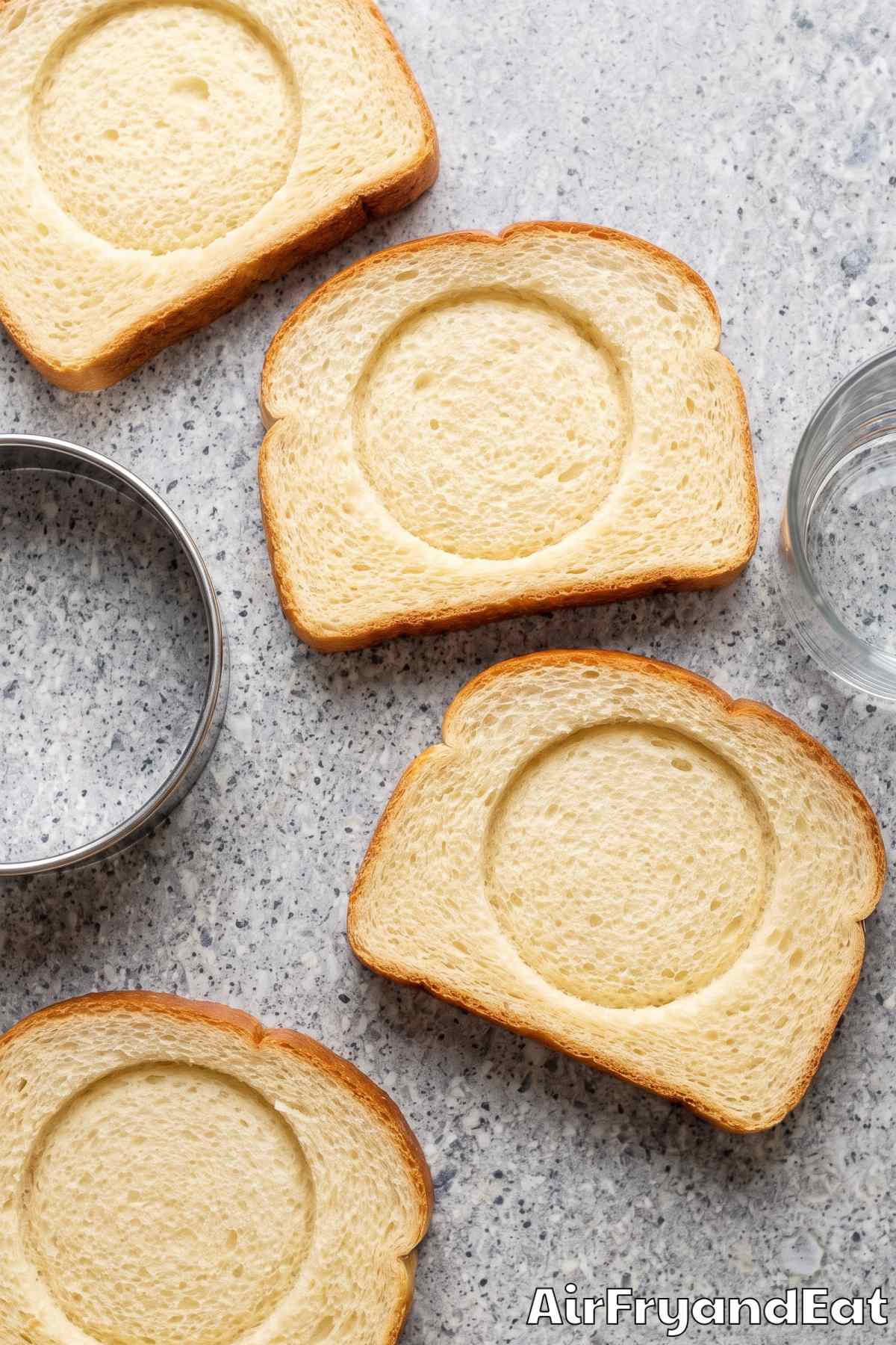 Air Fryer Egg Toast Step 1