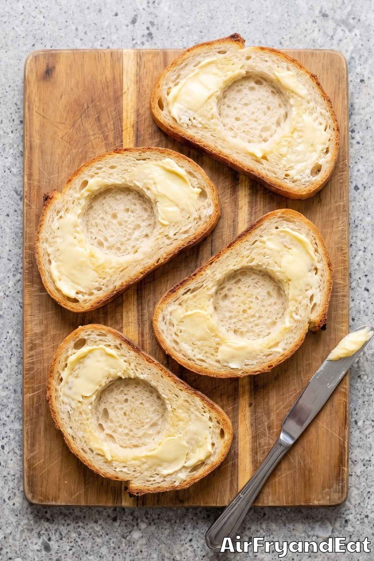 Air Fryer Egg Toast Step 2