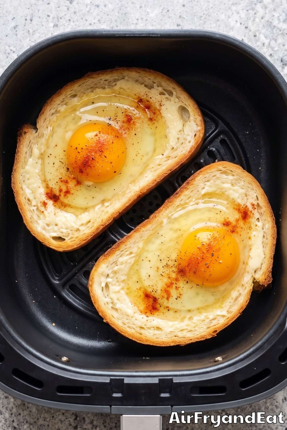Air Fryer Egg Toast Step 4