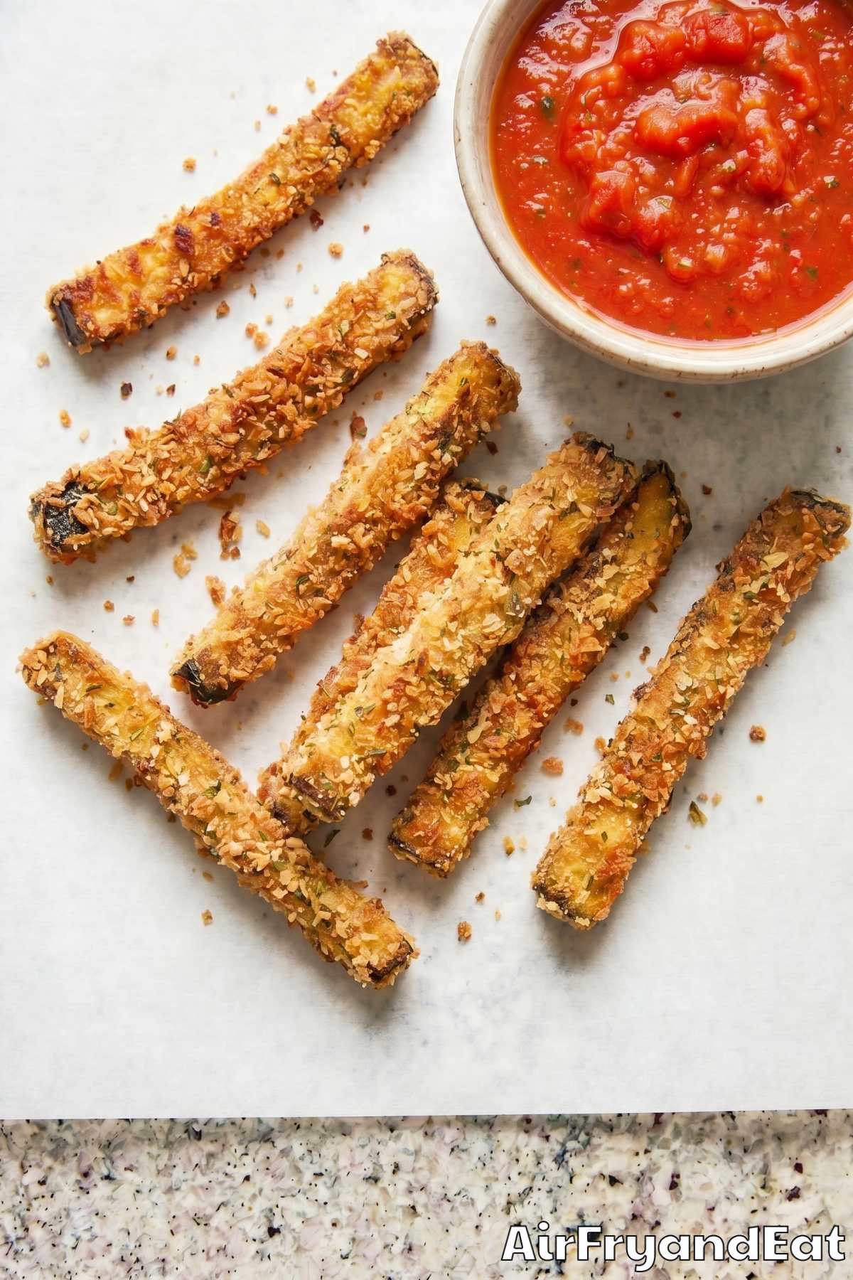 Irresistible air fryer eggplant fries batch