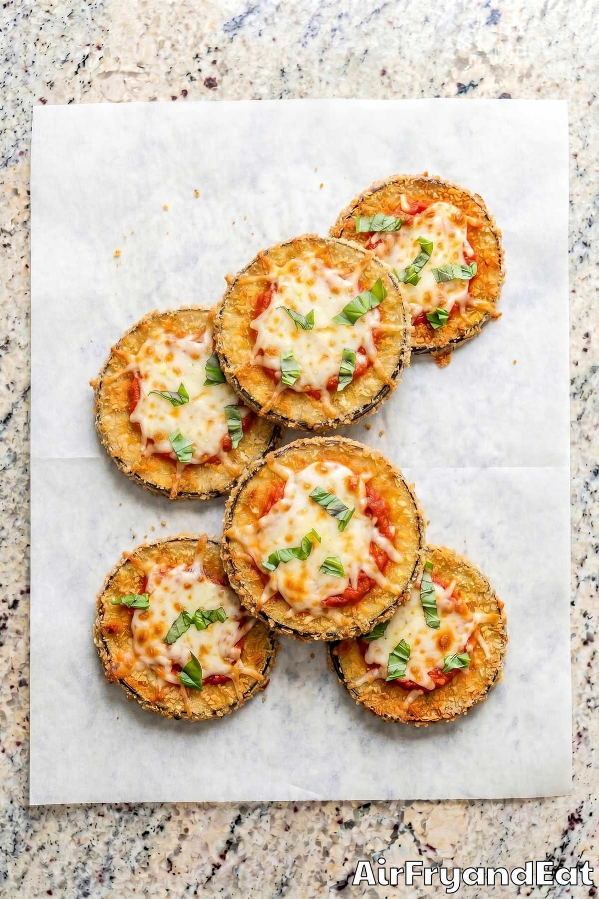Irresistible air fryer eggplant parmesan