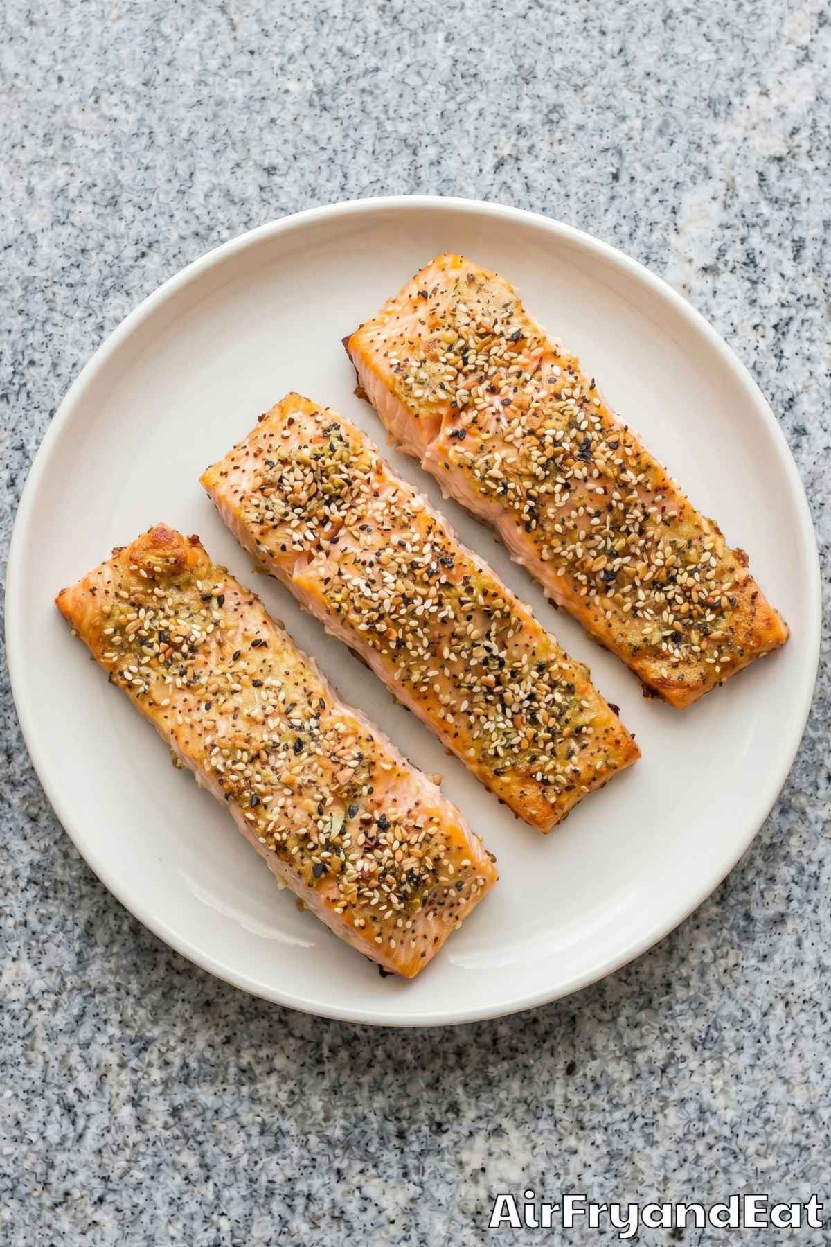 flavorful everything crusted salmon close up