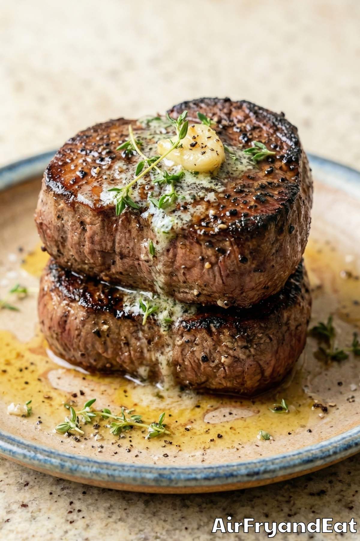Mouthwatering air fryer filet mignon steak