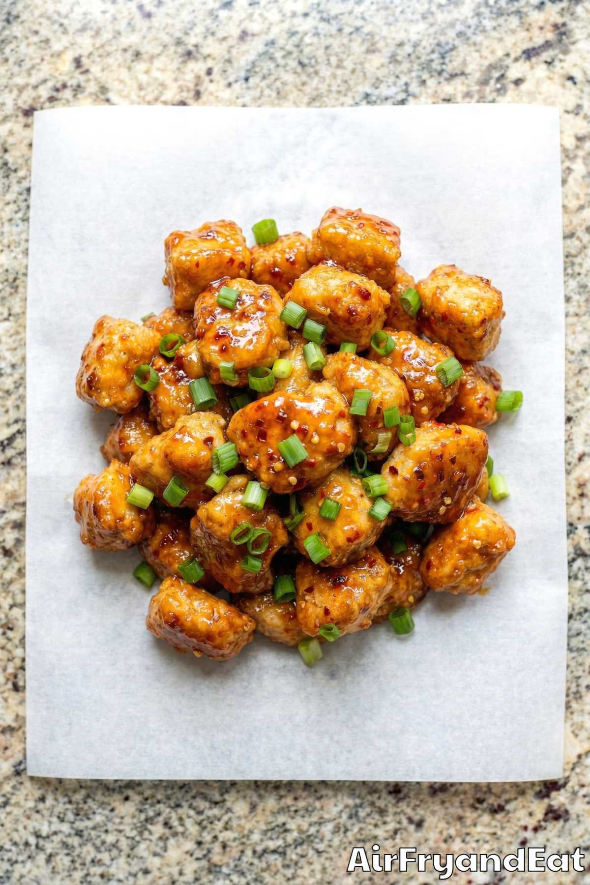 Irresistible air fryer firecracker chicken bites