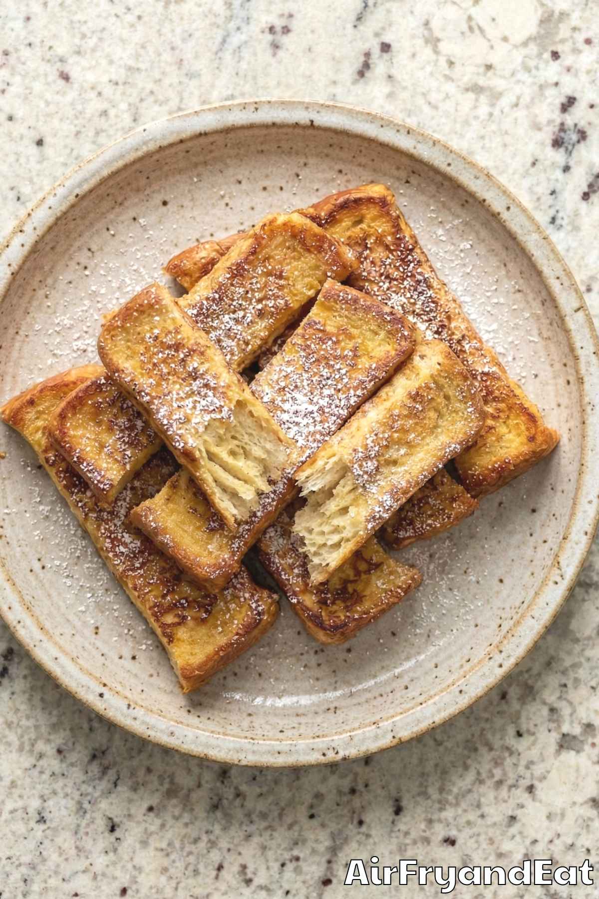 Easy air fryer French toast sticks served fresh