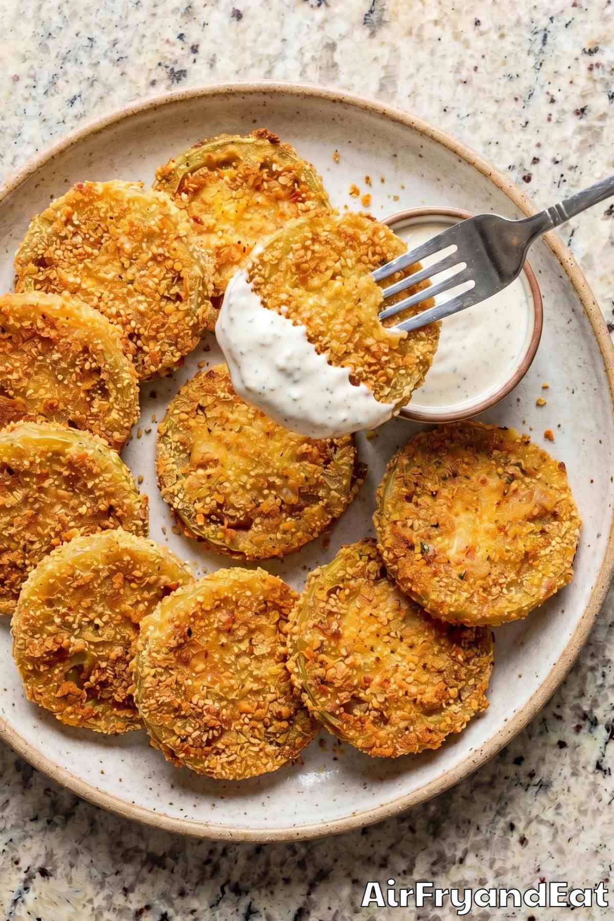 Classic air fryer fried green tomatoes