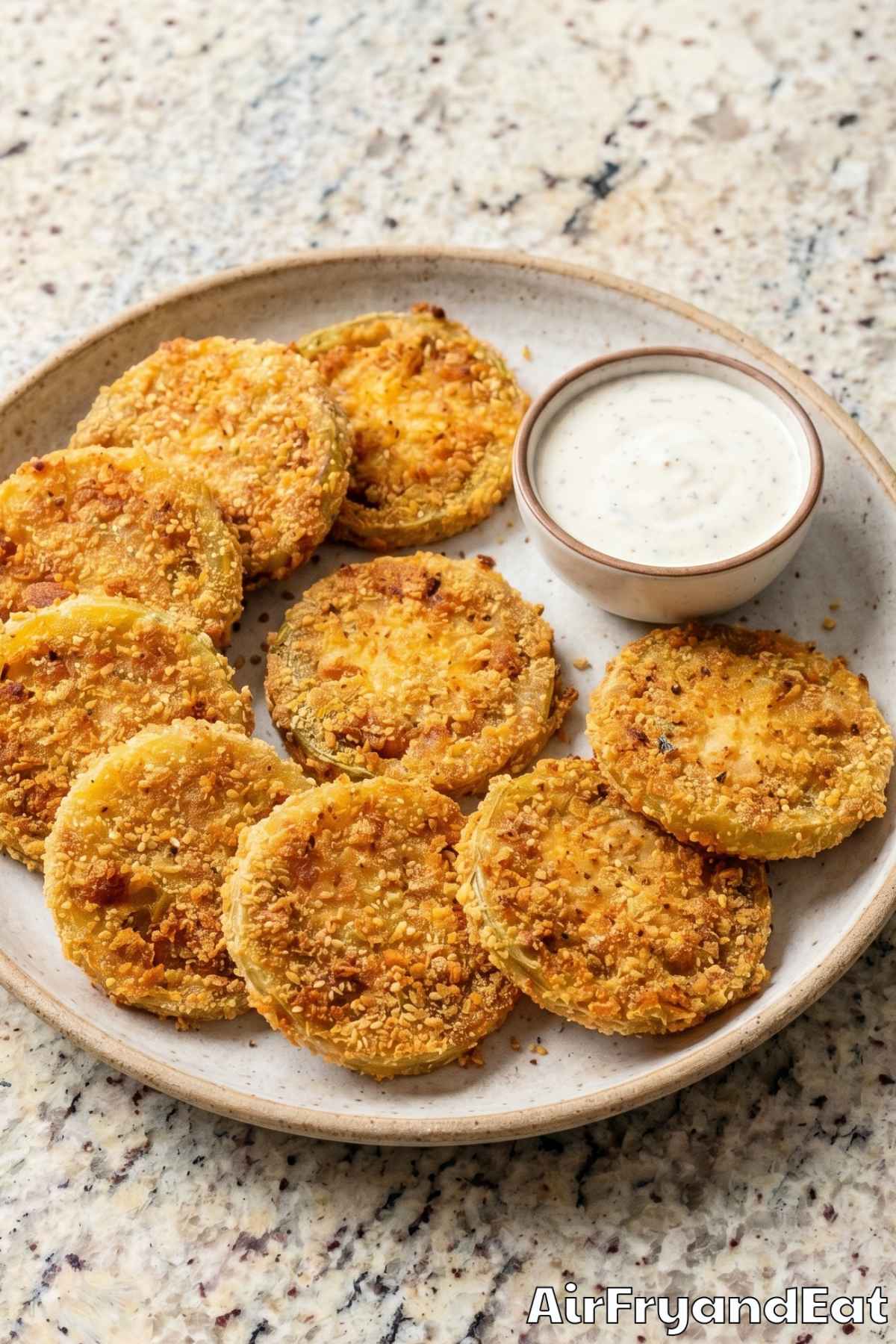 Irresistible air fryer fried green tomatoes